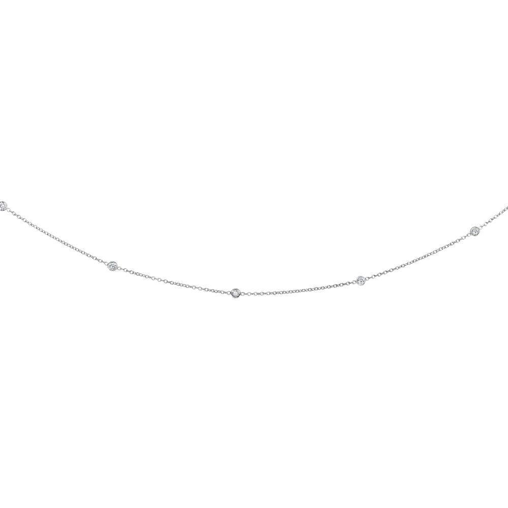 14K Gold .25ct Diamonds by the Yard Necklace - Dainty Diamond Chain for Women, Elegant Layering Jewelry for Everyday Wear & Special Occasions