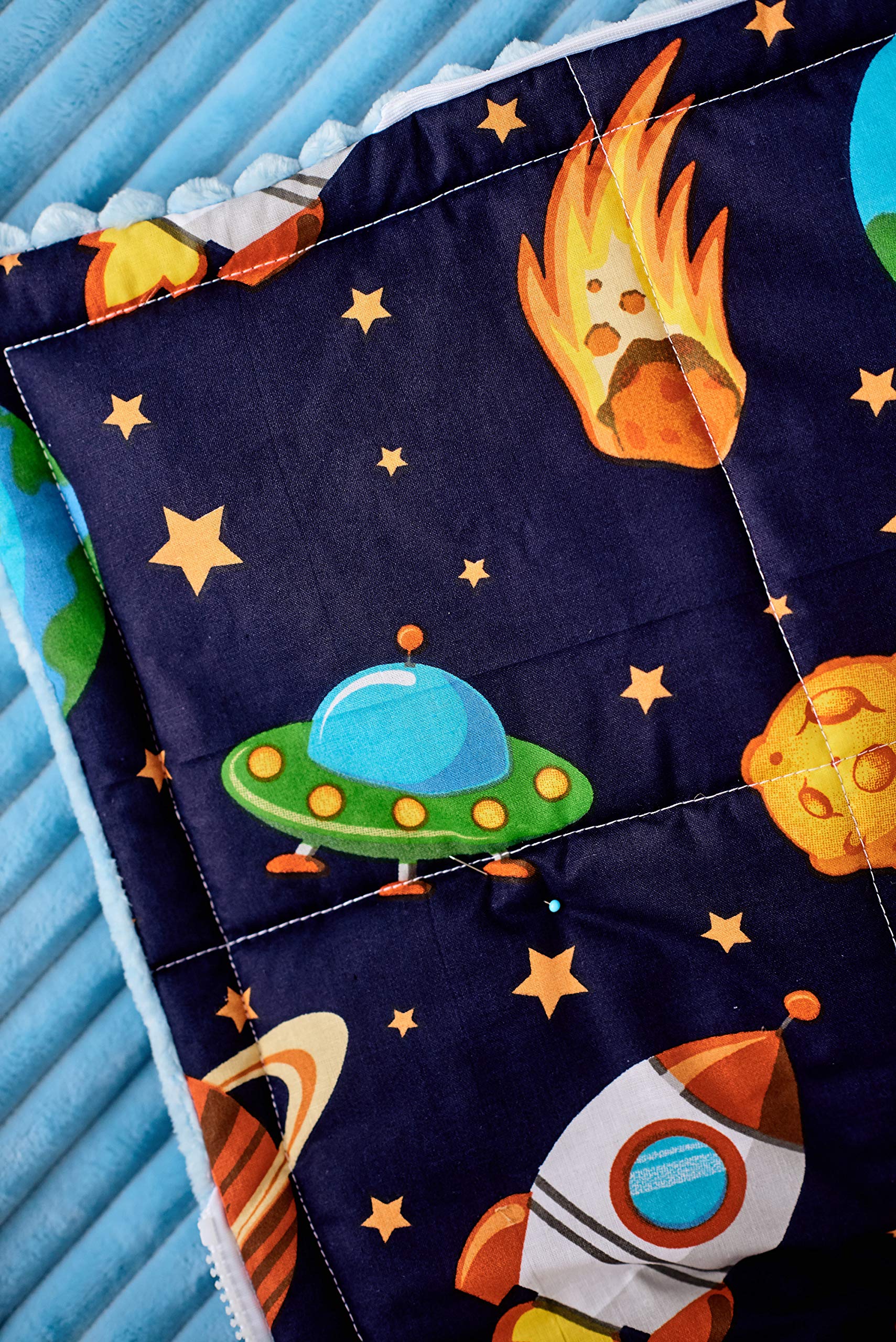 Baby Sleep Sack 6-12 Months - Soft Minky Plush Sleeping Bag with Galaxy Planets & Rockets Design - Warm Infant Wearable Blanket for Newborns - Perfect for Nursery, Baby Shower & Birthday Gifts - Ideal for Winter Nights & Daytime Naps