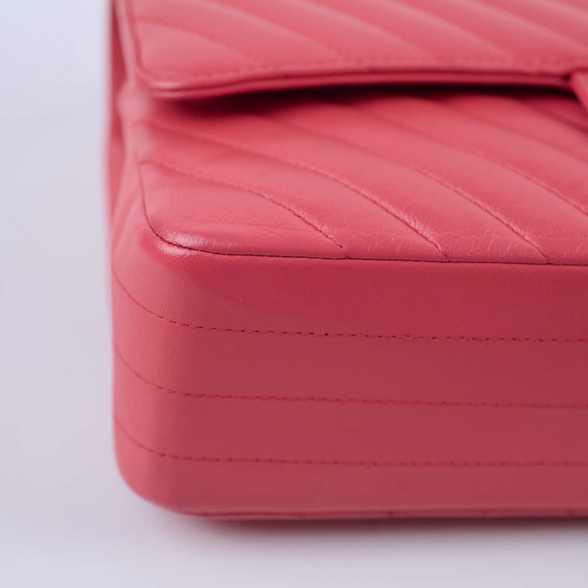 Chanel Medium Chevron Classic Flap Bag in Pink Calfskin Leather - Luxury Handbag for Women, Perfect for Parties & Evening Events