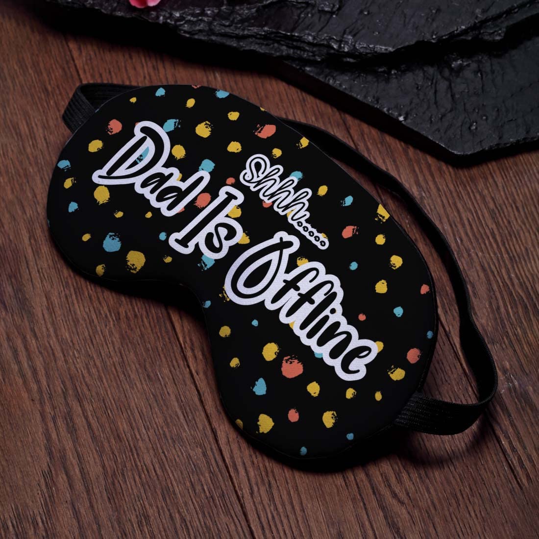Crazyify Printed Eye Mask for Dad - Comfortable Sleep Mask for Men & Fathers - Perfect Father's Day Gift & Birthday Present (7.4 x 4 Inches) - Ideal for Travel, Relaxation & Nighttime Sleep