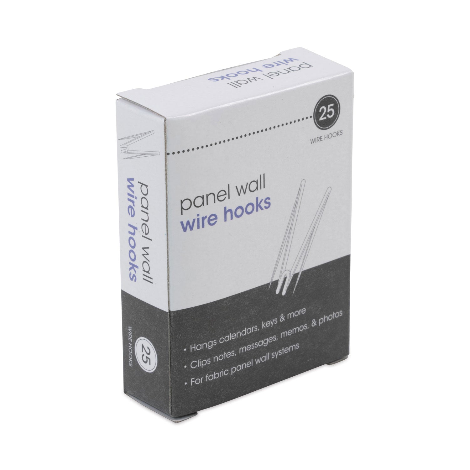 Advantus Silver Panel Wall Wire Hooks - 25 Pack for Organizing Keys, Hats & Accessories - Perfect for Home, Office & Garage Storage
