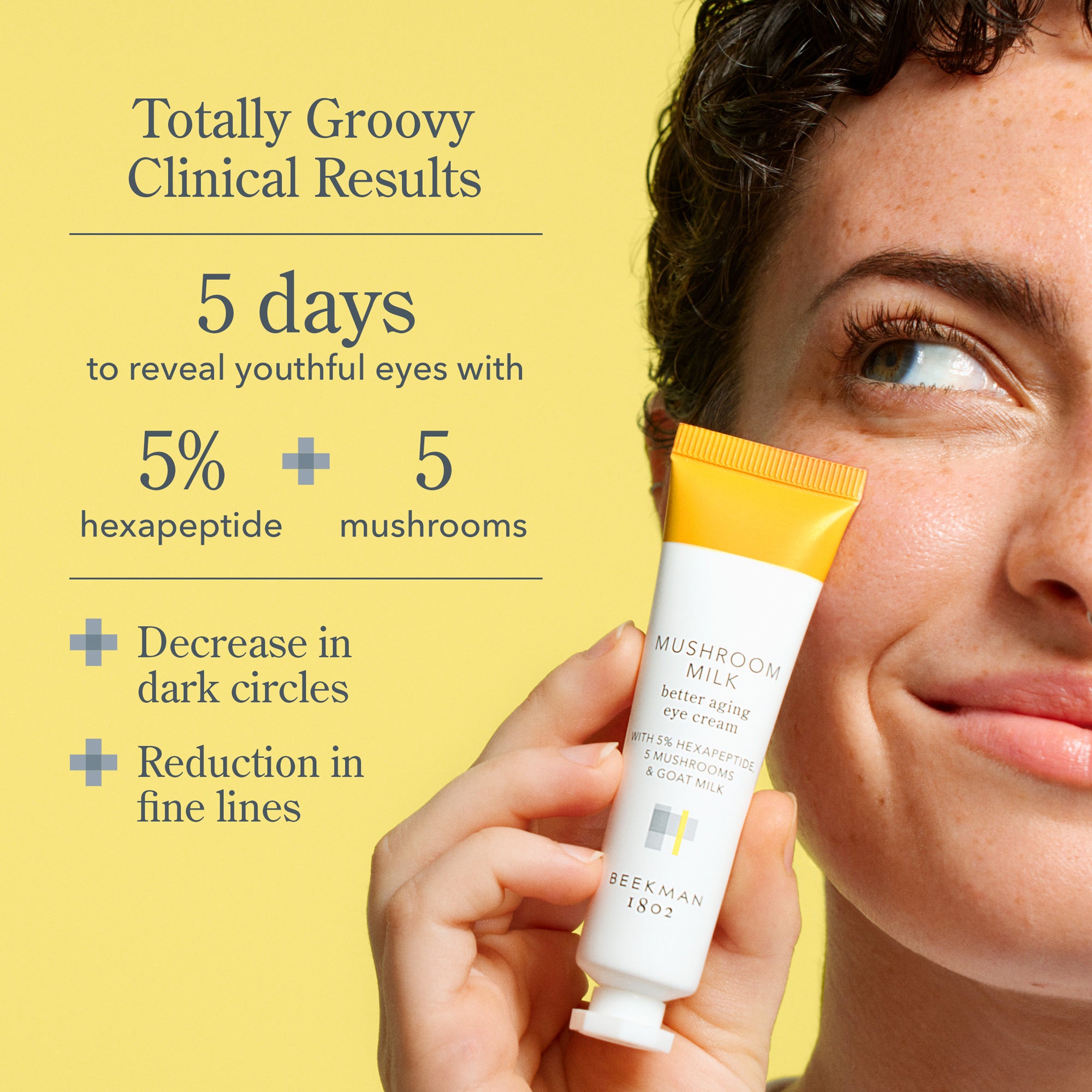 Best Anti-Aging Mushroom Milk Eye Cream for Dark Circles & Wrinkles - Hydrating & Firming Treatment for Day & Night Use