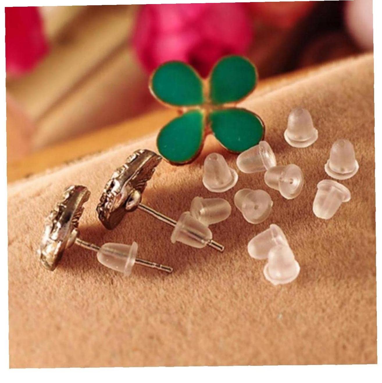 Soft Silicone Earring Back Stoppers 1000pcs - Hypoallergenic Rubber Ear Plugs for DIY Stud Earrings & Jewelry Making - Secure Earring Backs for Comfortable Wear (Great for Daily Use, Parties & Gifts)