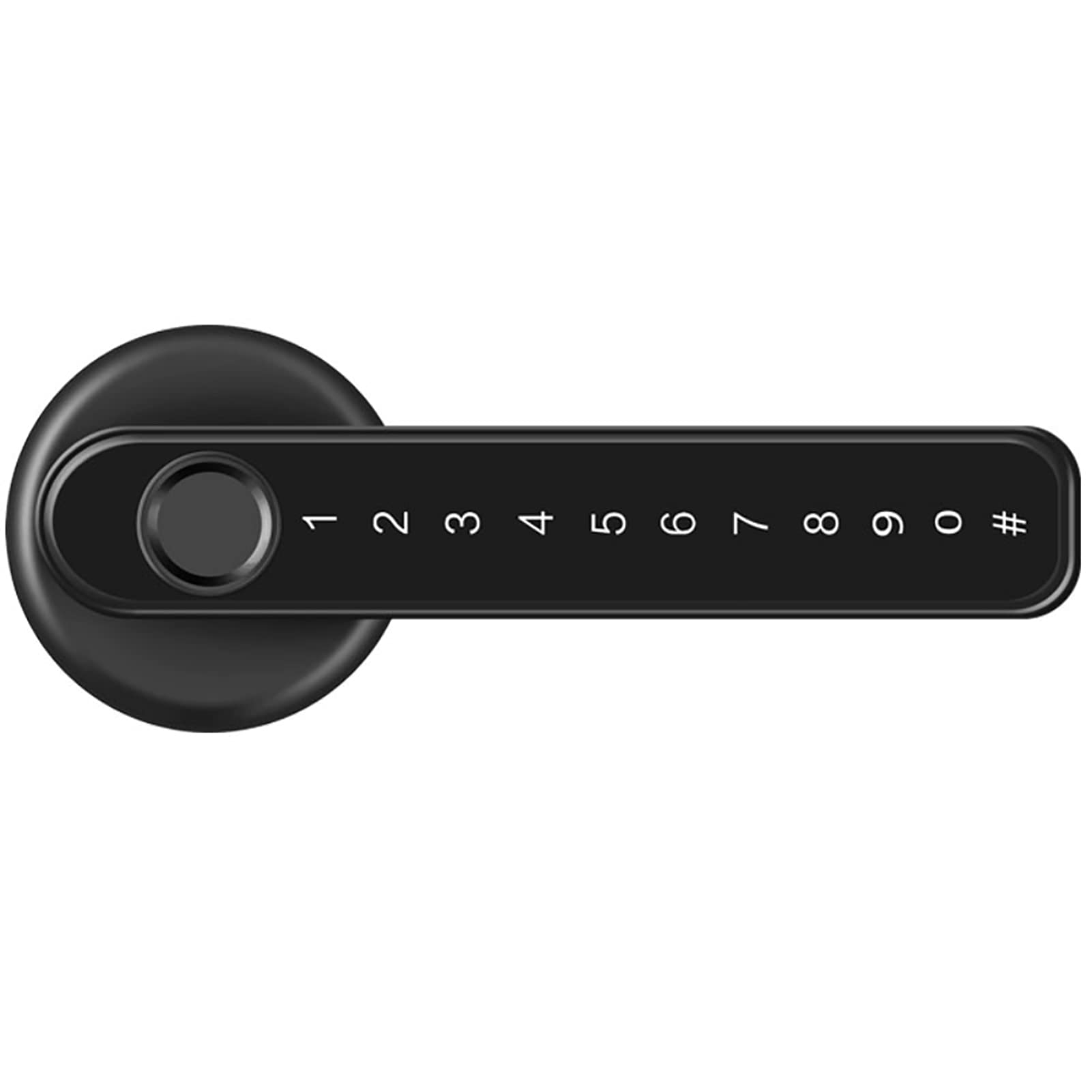 WTMT Smart Keyless Fingerprint Door Lock - Biometric Keypad & Lever Handle with Mobile App Control - Secure Touchless Entry for Homes, Offices & Airbnbs - Works with Tt Lock App & Physical Keys