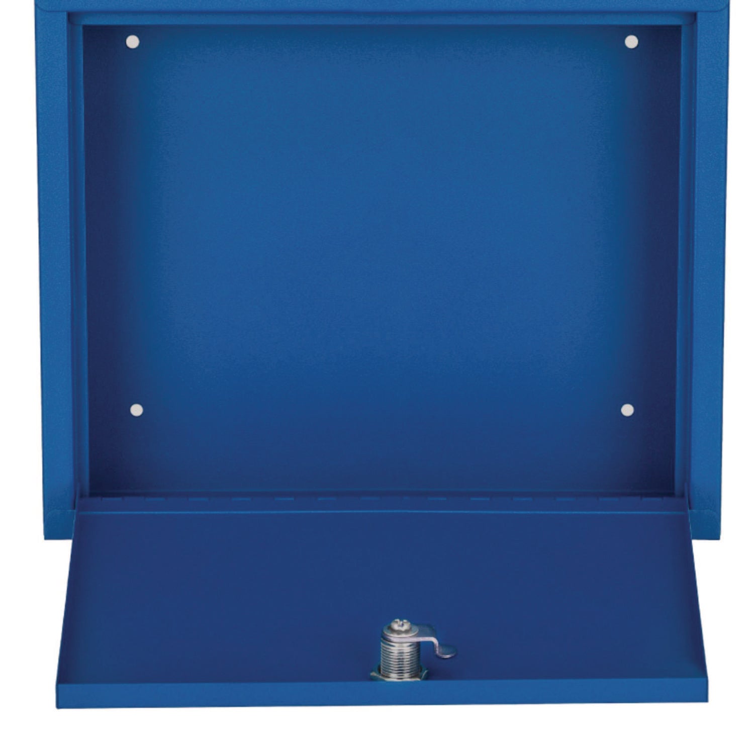 AdirOffice Large Steel Secure Drop Box - 12 x 3 x 10 Inches - Multi-Purpose Locking Mailbox for Office, Home & Business - Durable Blue Document Collection Box for Mail, Packages & Confidential Files