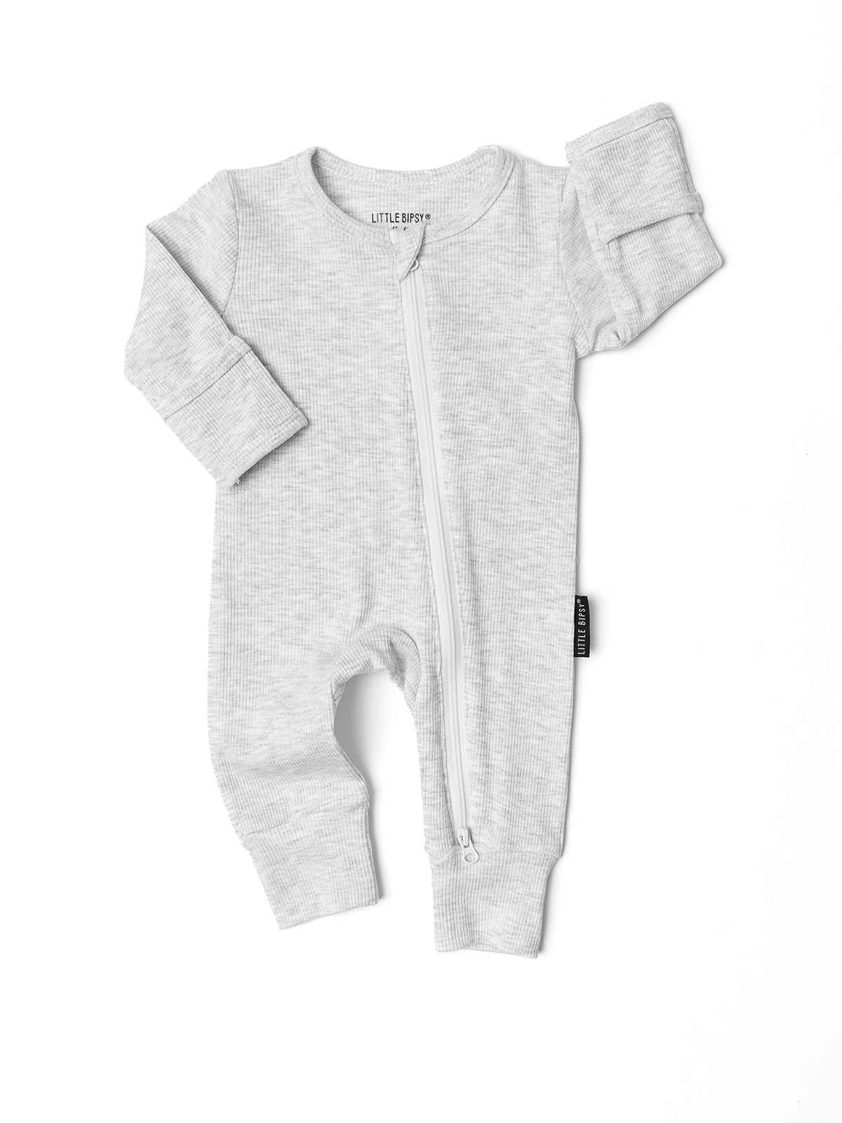 Stylish Ribbed 2-Way Zip Romper in Grey - Perfect for Casual Outings & Lounge Wear | Women's Fashion Jumpsuit