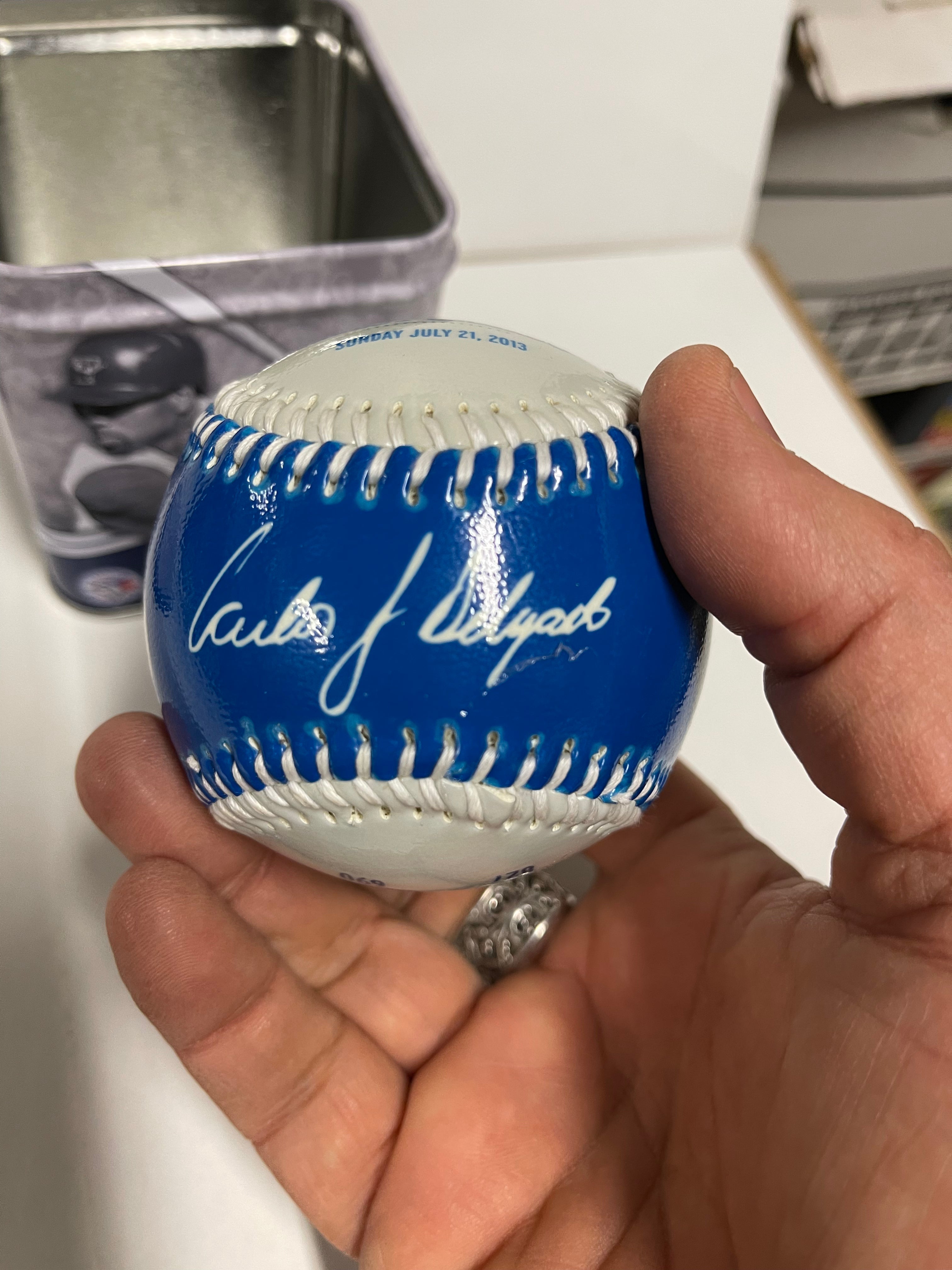 Carlos Delgado Limited Edition 2013 Toronto Blue Jays Baseball - Perfect for Collectors, Fans, and Sports Memorabilia Displays