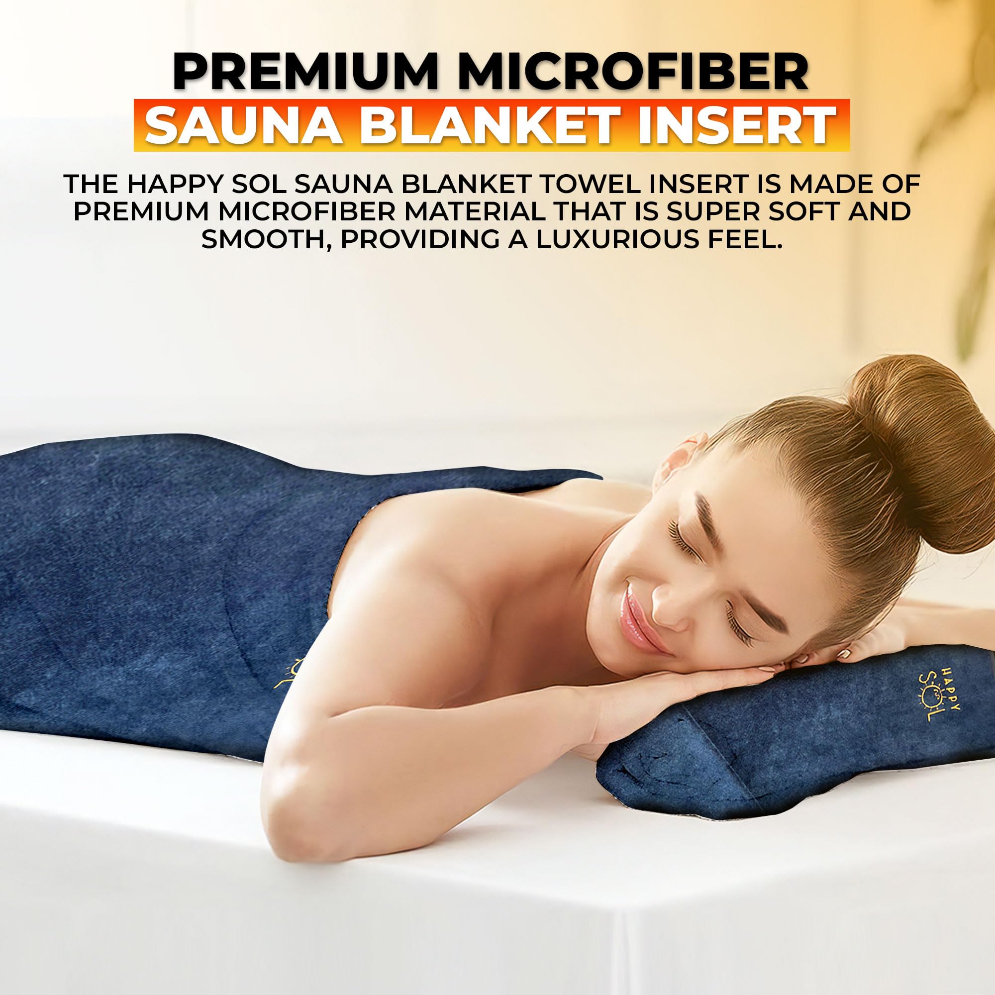 Premium Sauna Blanket Towel Insert - Super Absorbent & Reusable Microfiber Towel for Home Sauna (58