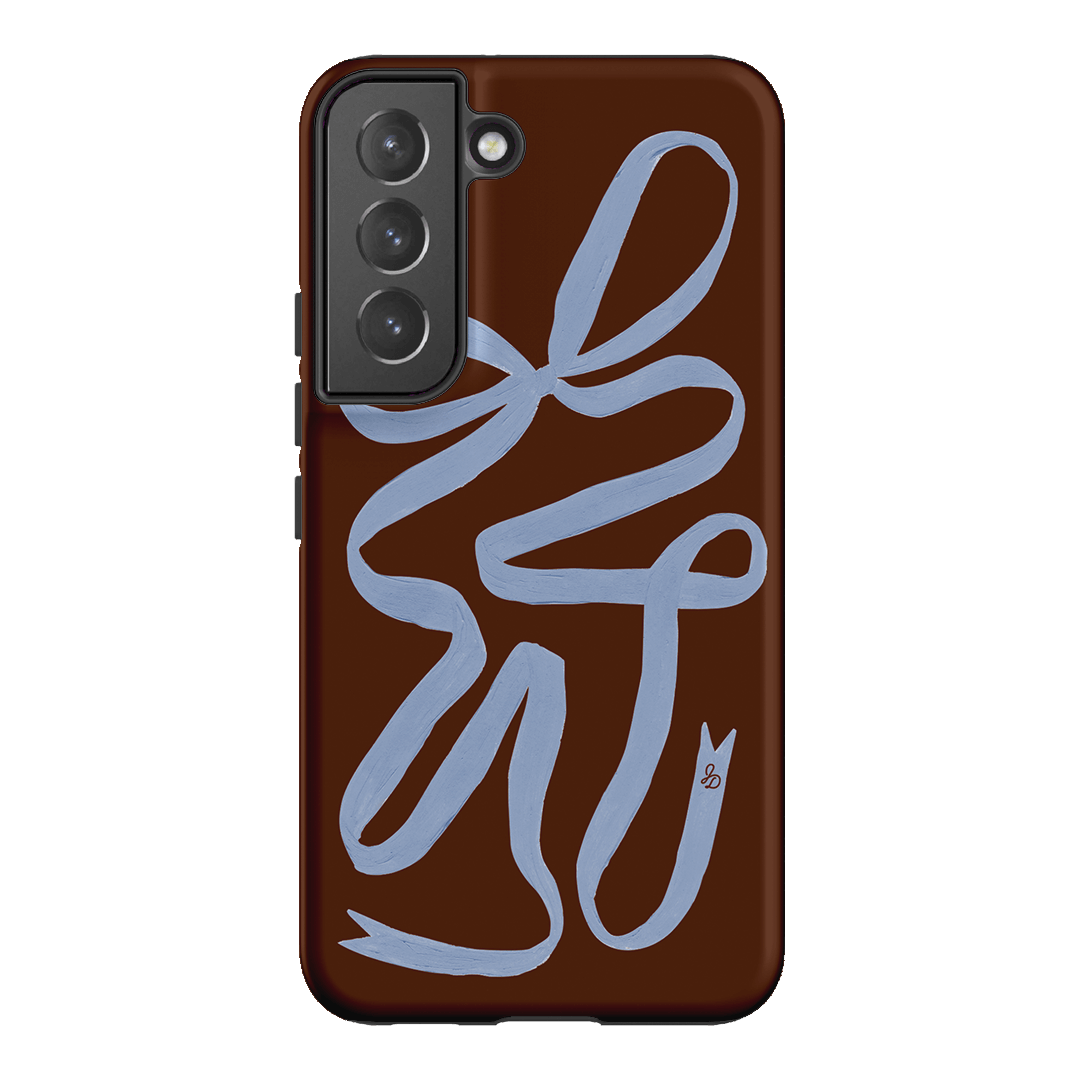 Elegant Mocha Ribbon Phone Case - Slim Protective Cover for iPhone & Samsung - Perfect for Everyday Use, Parties & Gifts