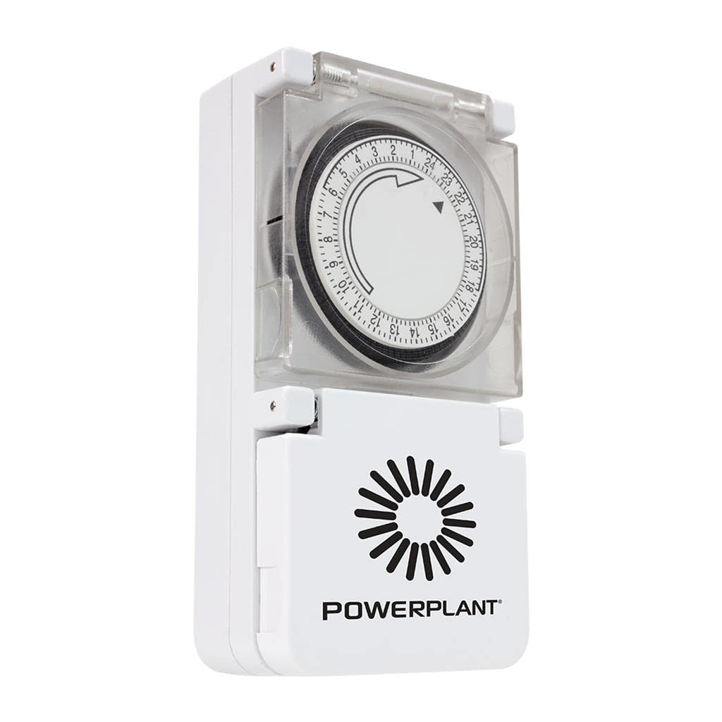 600W Heavy Duty 24 Hour 15 Minute Grow Light Timer for Hydroponics - Perfect for Indoor Plant Growth & Hydroponic Systems