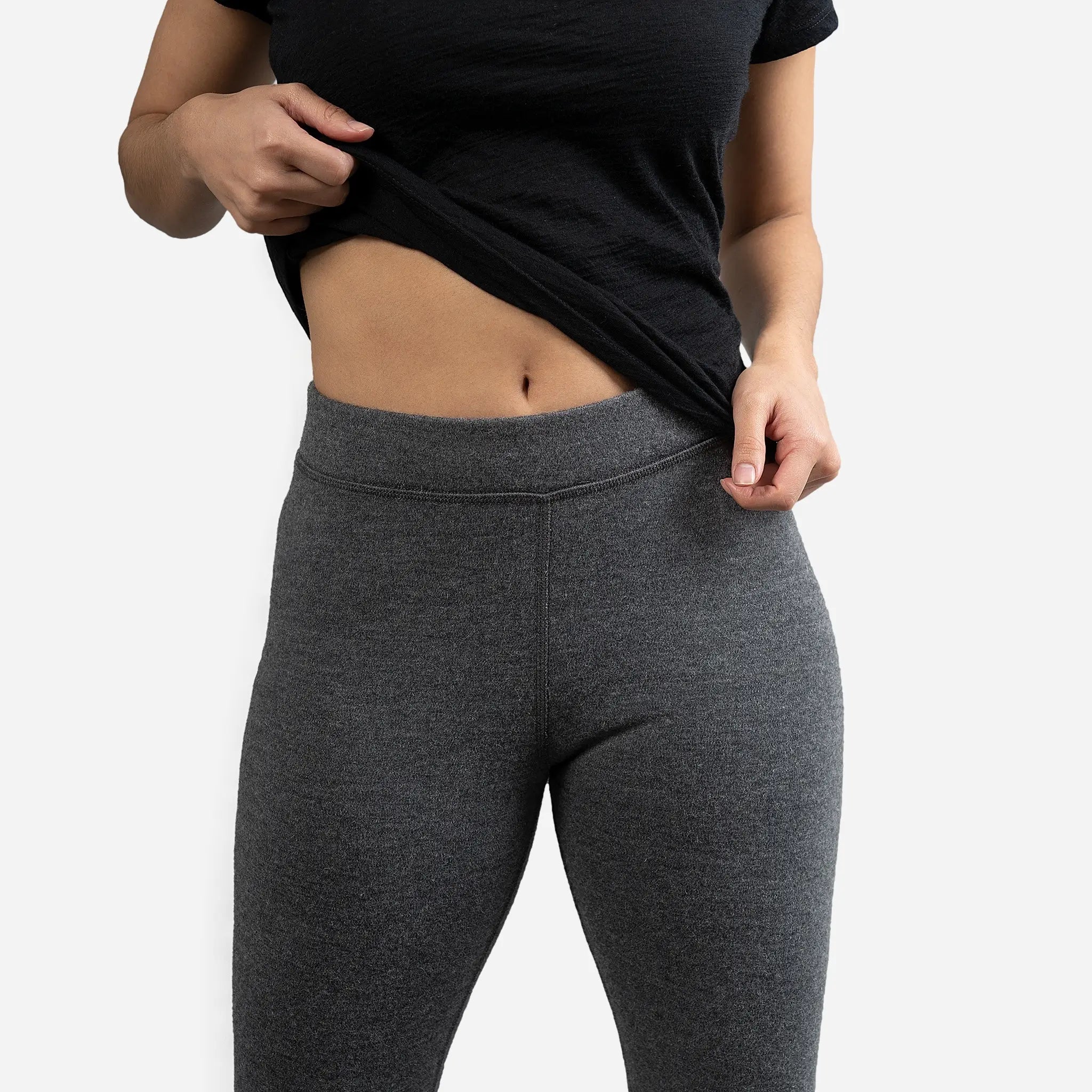 Women's Alpaca Wool Leggings - 420 Midweight Thermal Base Layer for Winter, Hiking & Yoga | Soft & Warm Fleece-Lined Tights for Cold Weather Activities