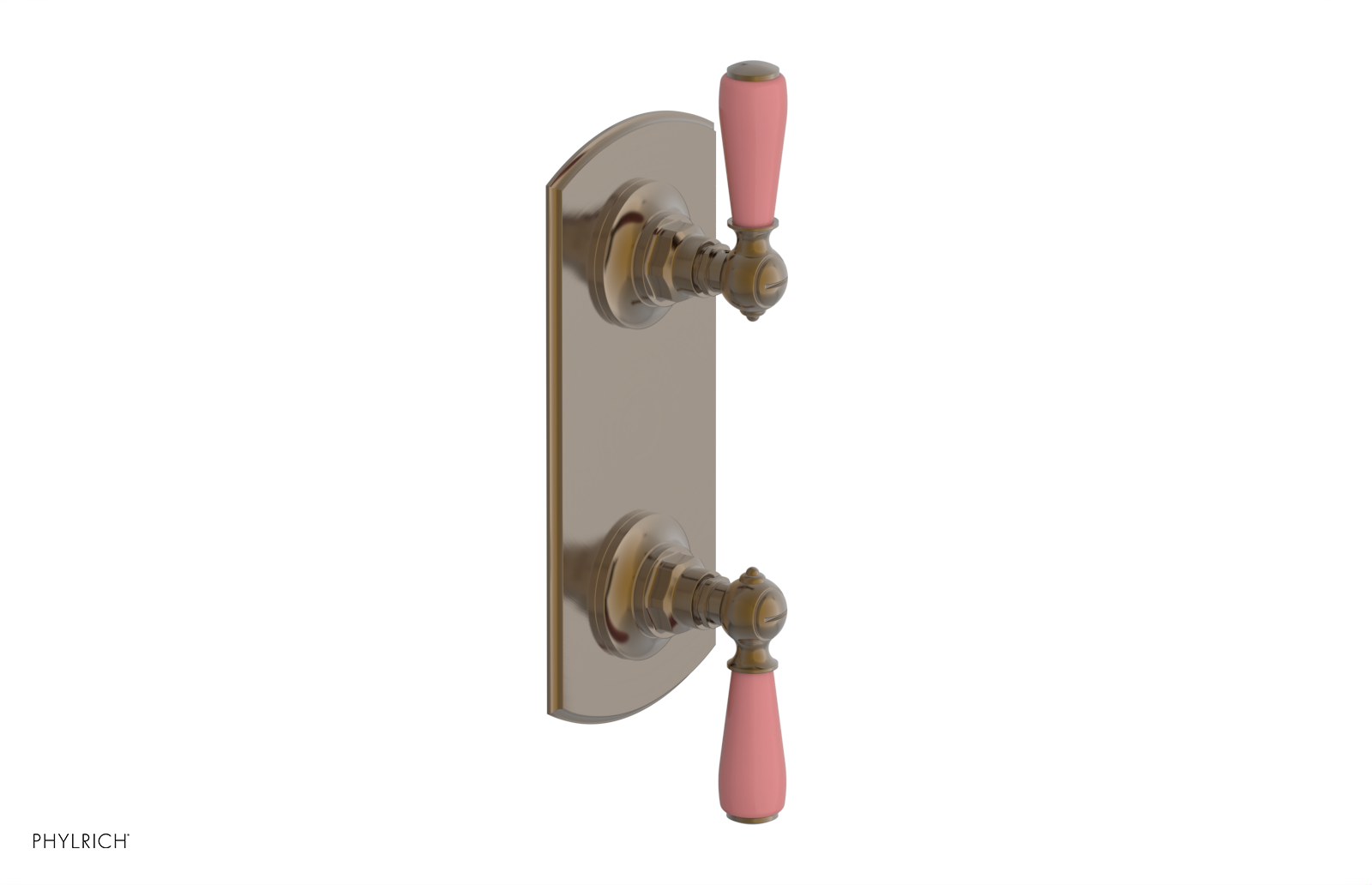 Jamestown Thermostatic Shower Valve with Volume Control & Diverter - Pink Accent Bathroom Fixture for Modern Home Renovation