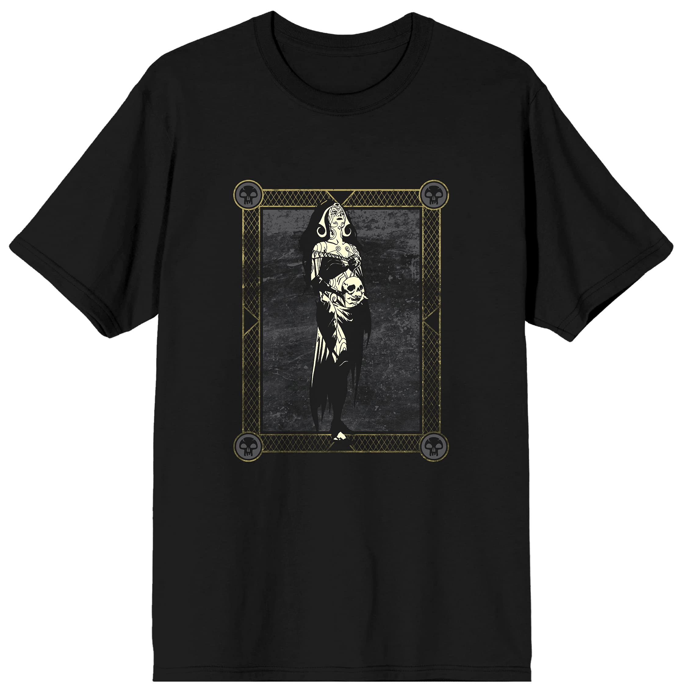 Magic the Gathering Liliana Black Card Men's Graphic T-Shirt | MTG Gaming Apparel for Casual Wear & Conventions