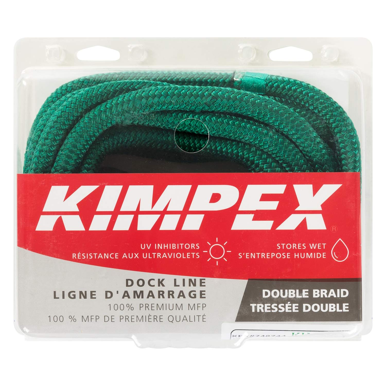 Premium Kimpex Multi-Filament Polypropylene Dock Line - 30ft Length, 1/2