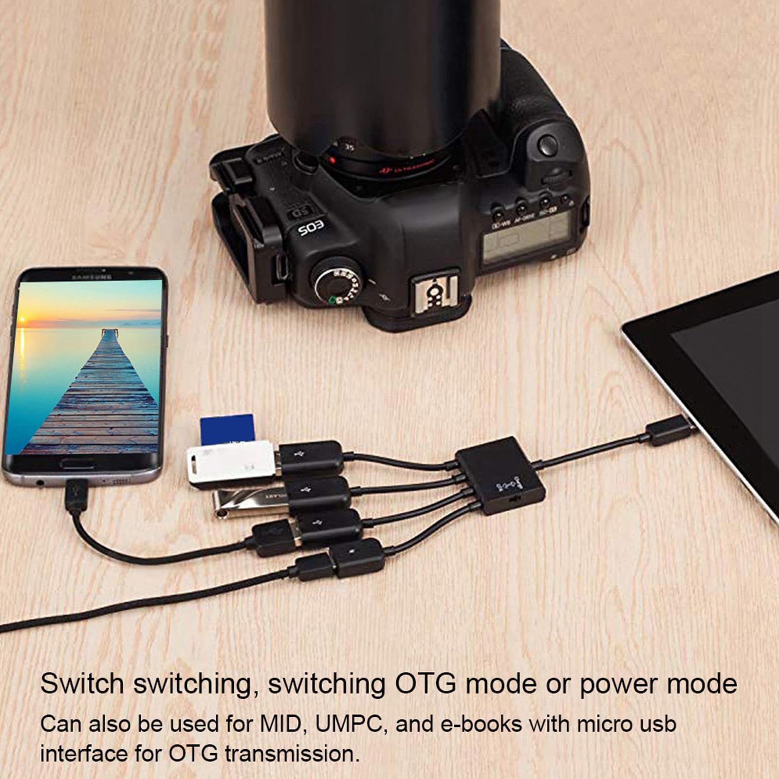 4-in-1 USB Hub Splitter Cable with 1 Female & 3 USB Ports - Compatible with Keyboard, Mouse, Flash Drive, Phone, Laptop & PC - Perfect for Home Office, Gaming Setup & Multi-Device Charging Station