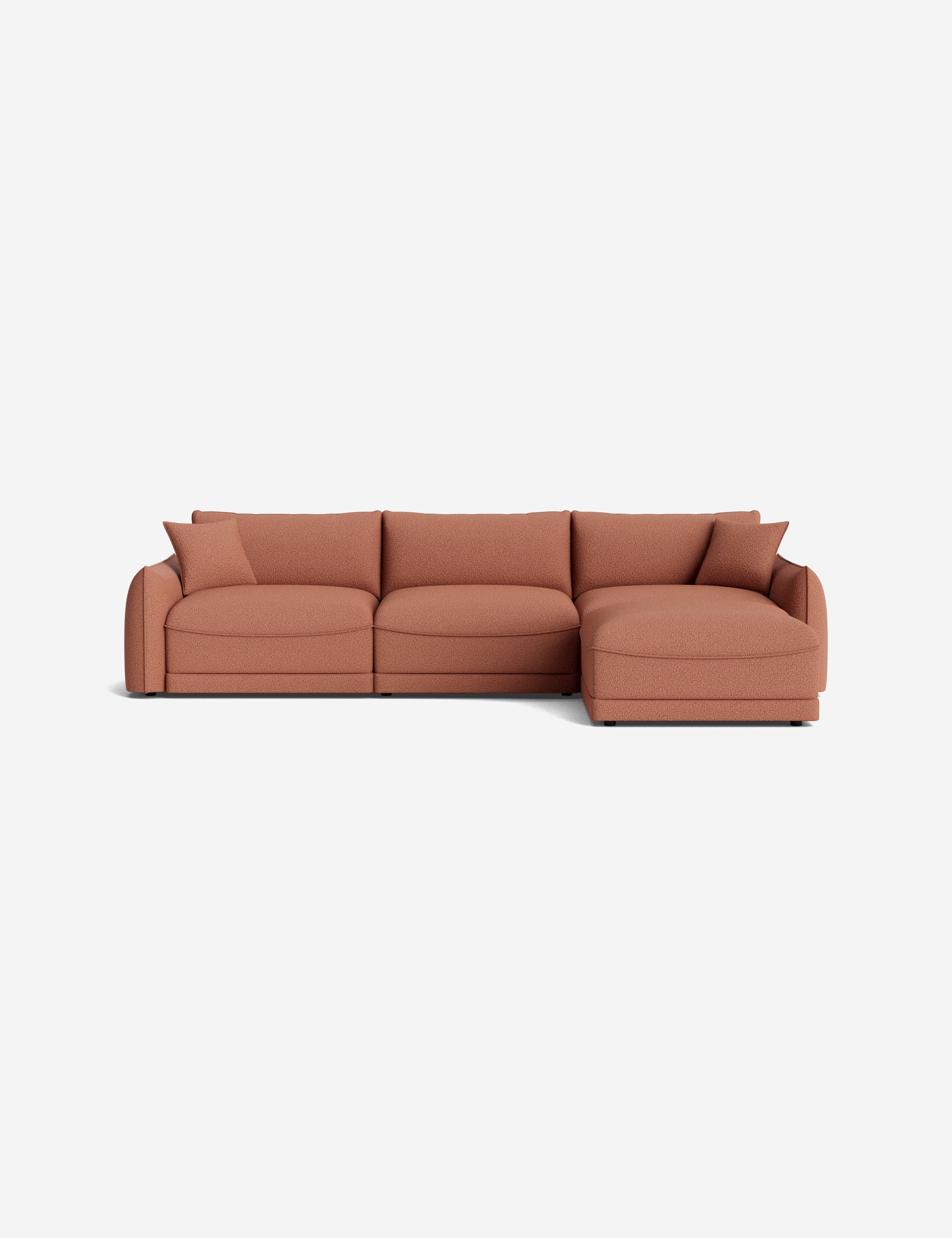 Balmer Sectional Sofa with Ottoman - Modern L-Shaped Couch Set for Living Room, Lounge & Home Theater - Comfortable Fabric Sofa with Chaise & Storage Ottoman