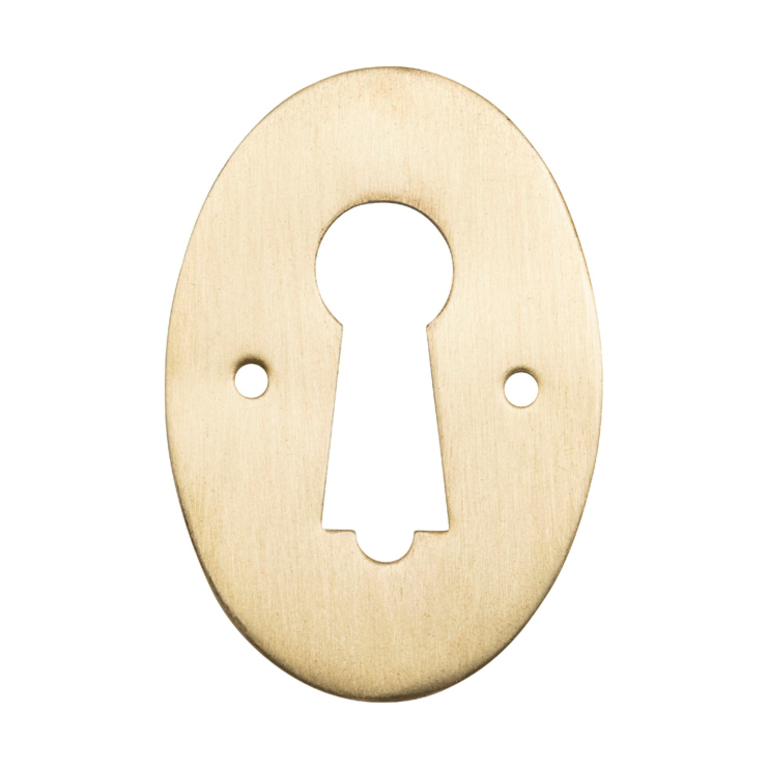 6693 Escutcheon Pressed Satin Brass H44xW30mm - Premium Cabinet Hardware for Home & Office Decor | Perfect for Drawers, Cabinets & Furniture