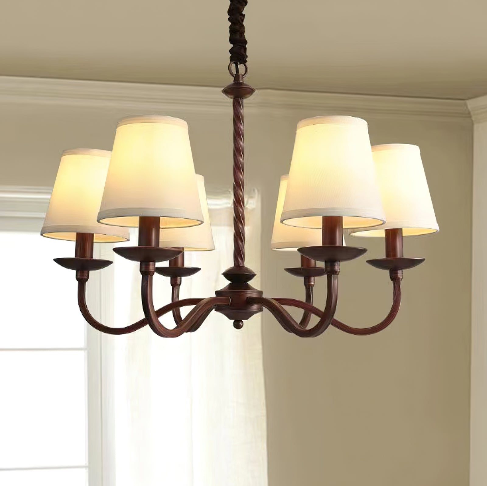 Emmons Modern Crystal Chandelier - Elegant Ceiling Light Fixture for Dining Room, Bedroom, or Living Room Decor