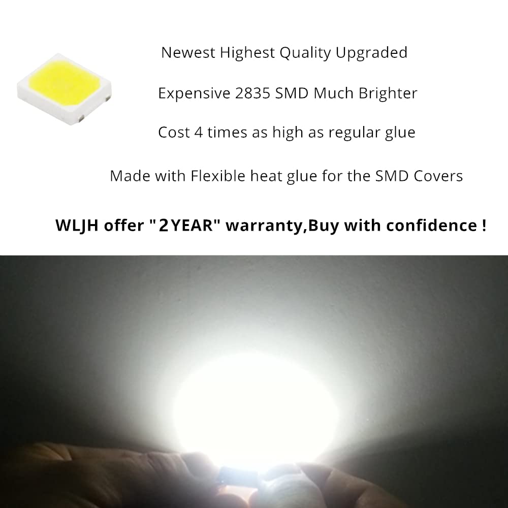 WLJH 17x Pure White Canbus Error Free LED Interior Light Kit for BMW E46 (1999-2006 Sedan/Wagon/Coupe) - Car Map & Mirror Lighting Package | Perfect for Night Driving & Interior Upgrades