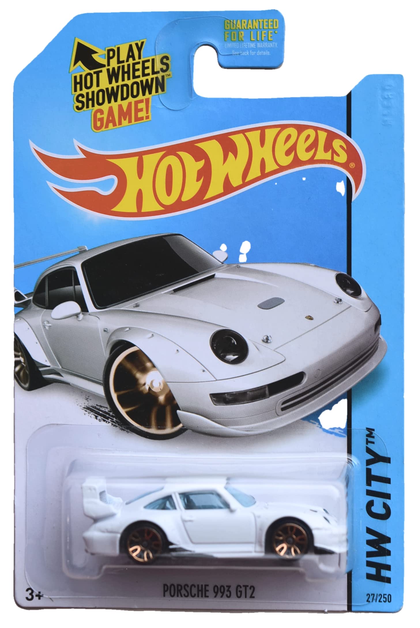 Hot Wheels Porsche 993 GT2 Diecast Car 1:64 Scale Model - Limited Edition White (27/250) - Collectible Toy for Kids & Adults - Perfect for Display, Racing Games & Car Enthusiast Collections