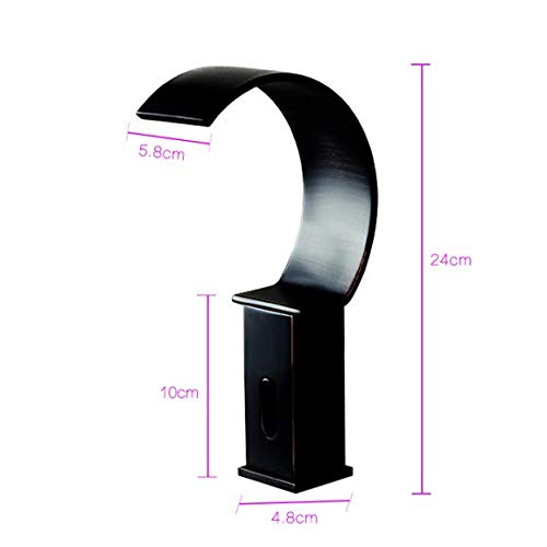 BS-WBT7876 Touchless Automatic Motion Sensor Faucet - Waterfall Brass Deck Mount Faucet with Hot & Cold Water - Oil Rubbed Bronze Finish for Modern Bathroom & Kitchen Sink | ADA Compliant, Water-Saving Design