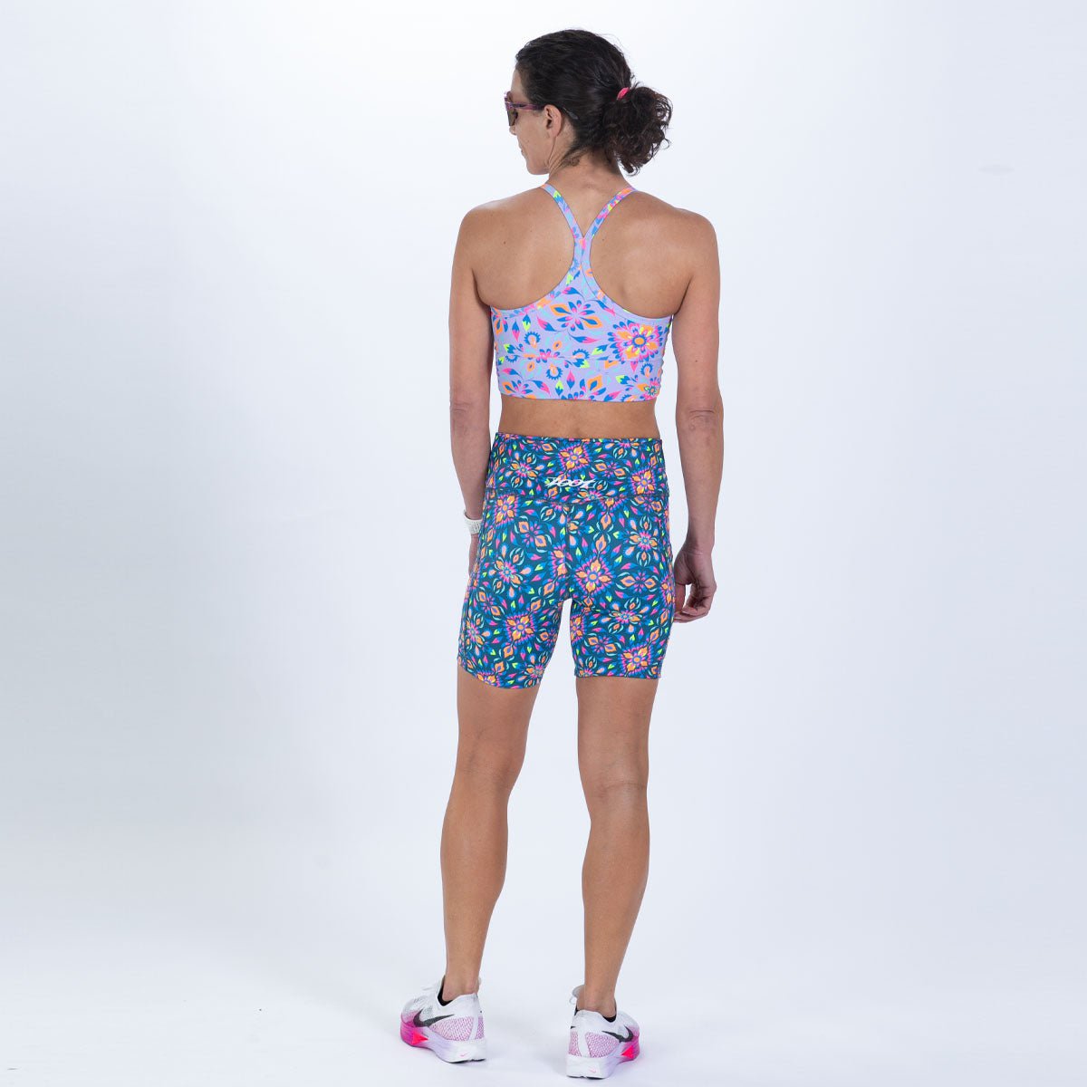 Women's Limited Edition Run 6 Pulse High-Rise Shorts - Kaleidoscope Print | Athletic Running & Yoga Workout Shorts for Women