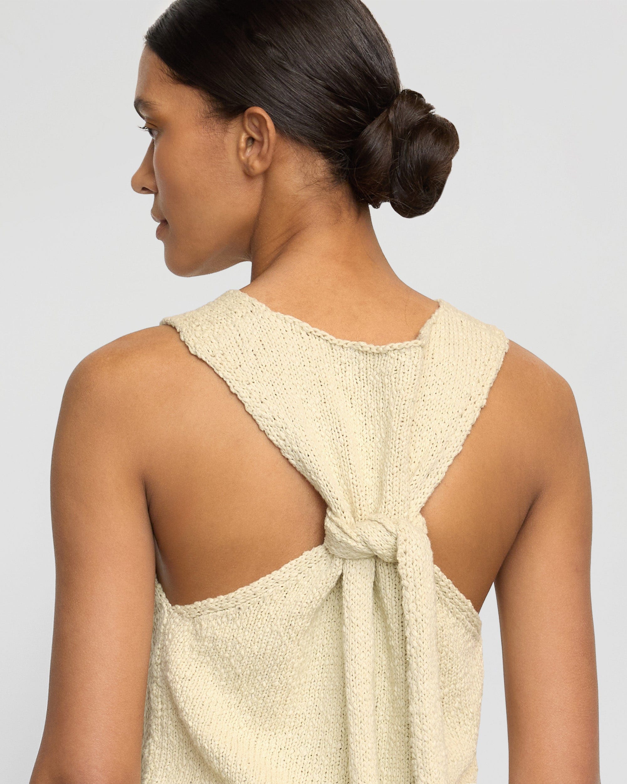 Arinna Tie Racerback Organic Cotton Tank Top for Women - Soft Breathable Summer Casual Wear - Perfect for Yoga, Beach & Everyday Outfits