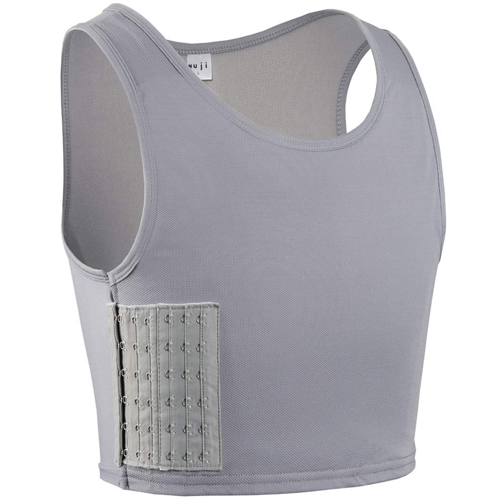 FTM Chest Binder for Women - Tomboy Style Elastic Half Binder Top - Breathable Compression Shirt for Binding, Cosplay & Gender Affirmation