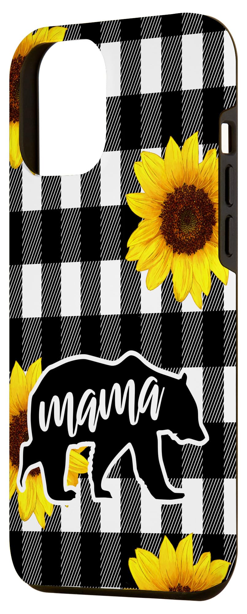 iPhone 12 Pro Max Case - Buffalo Plaid & Sunflower Design for Mom | Durable Protective Cover | Perfect Gift for Mother's Day, Birthday, Christmas | Ideal for Everyday Use, Travel & Work