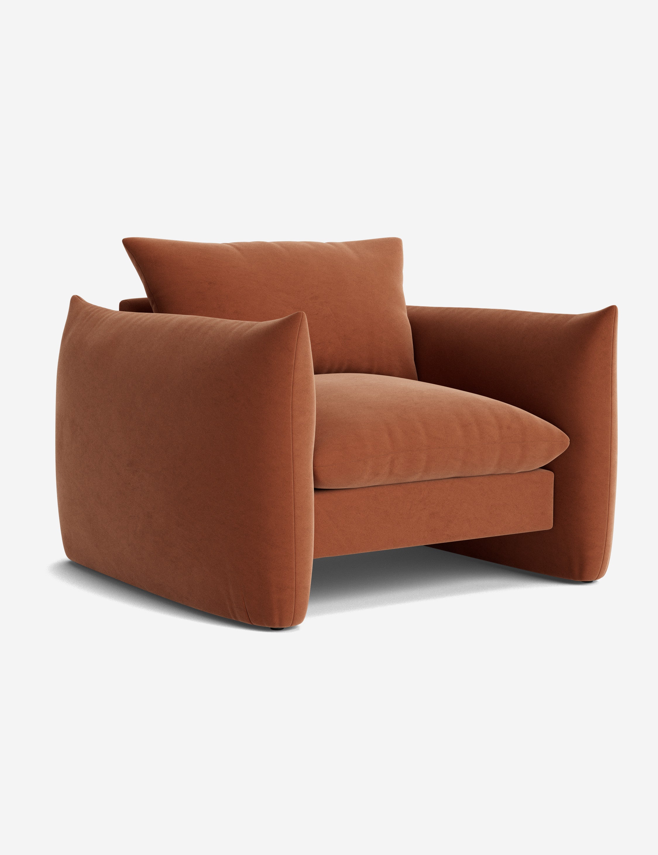 Modern Banks Accent Chair - Mid-Century Inspired Upholstered Armchair for Living Room, Bedroom & Office - Stylish Home Decor with Wooden Legs & Comfortable Cushioning
