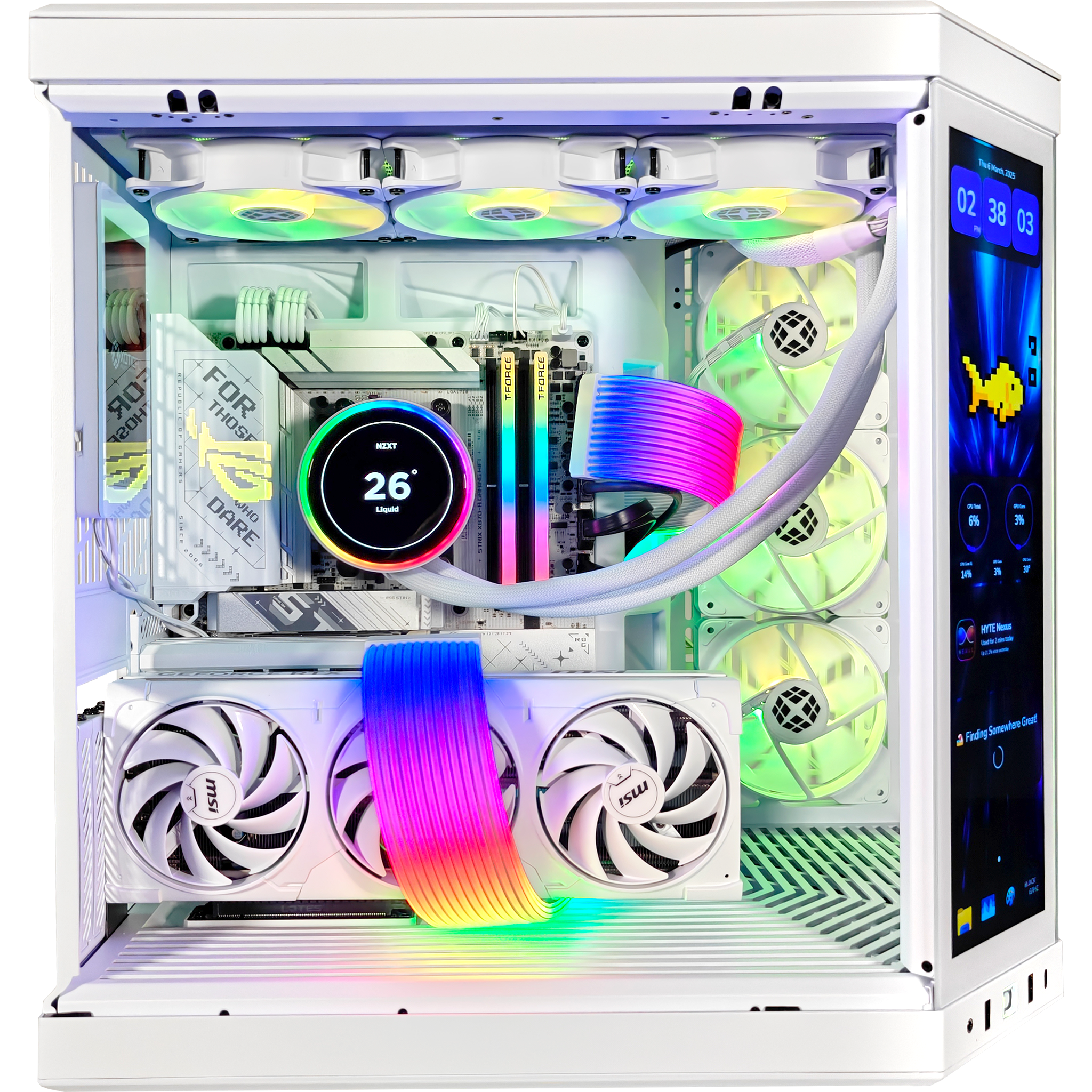 AMD Ryzen 7 5800X3D Gaming Desktop - Y70 Ultimate X3D Ghost Prebuilt PC with Liquid Cooling | Ready to Ship | Perfect for Esports, Streaming & VR Gaming