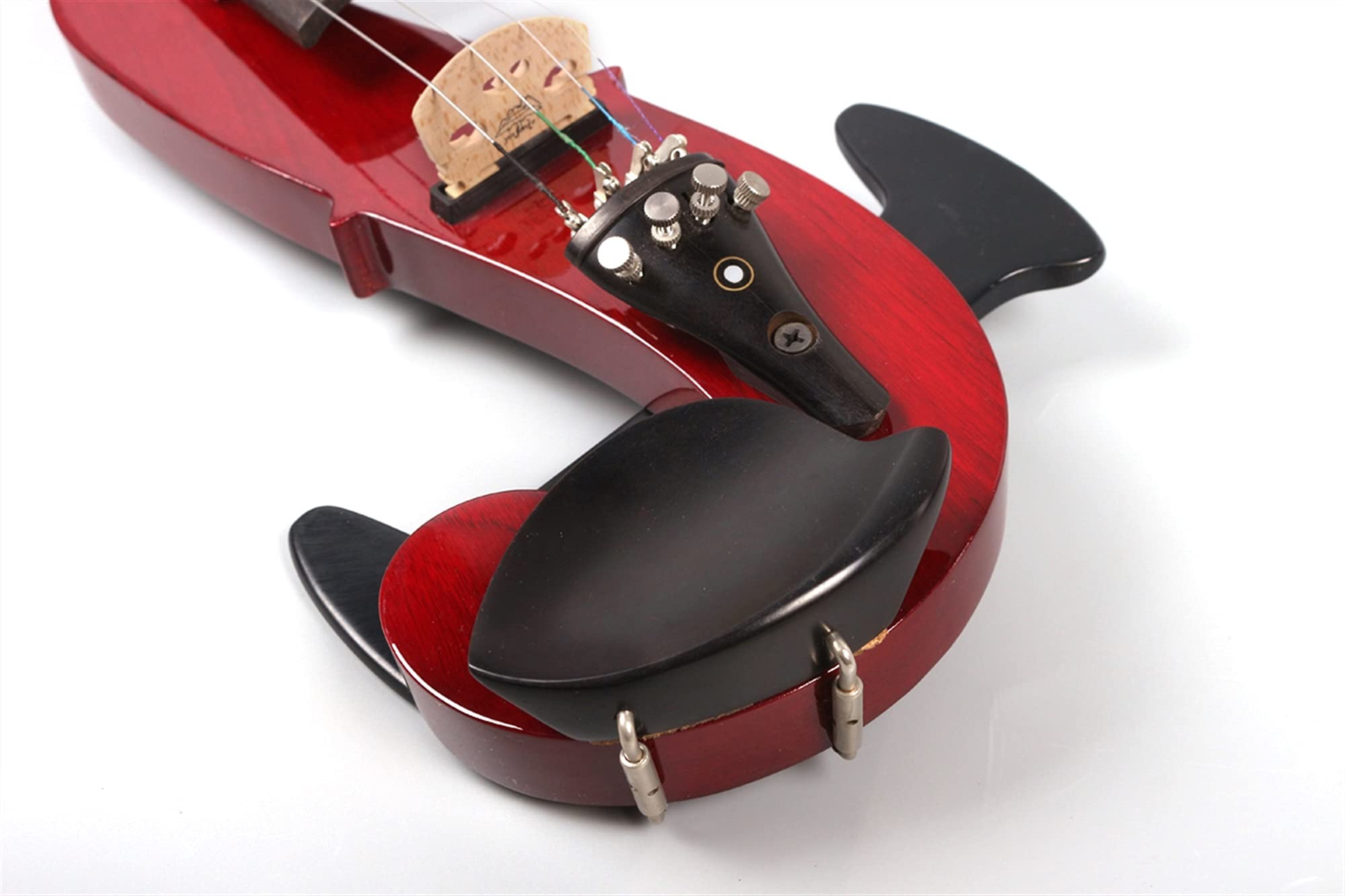 4/4 Full Size Electric Silent Violin - Handcrafted Red Violin for Kids & Adults | Perfect for Practice, Performances & Noise-Free Playing at Home