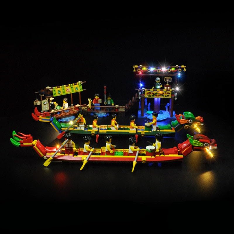 80103 LED Lighting Kit for Boat Racing Building Blocks - No Model Set Included - Classic Version Decorative Model Lamp - Perfect for DIY Projects, Home Decor, and Model Enthusiasts