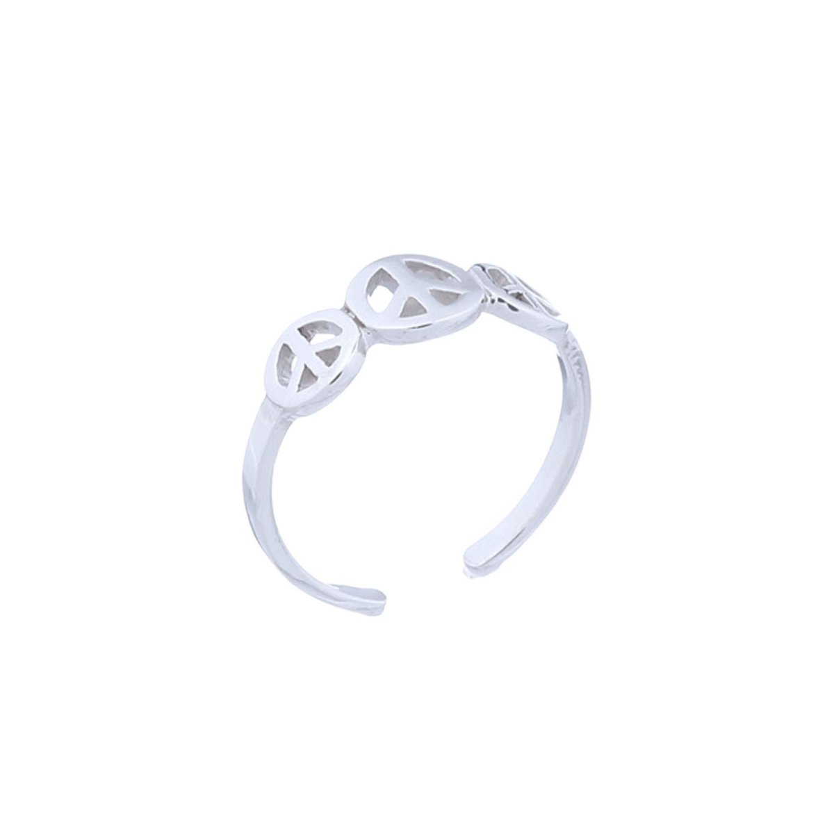 Adjustable Summer Peace Toe Rings for Women - Boho Beach Jewelry - Perfect for Vacations, Sandals & Pedicures