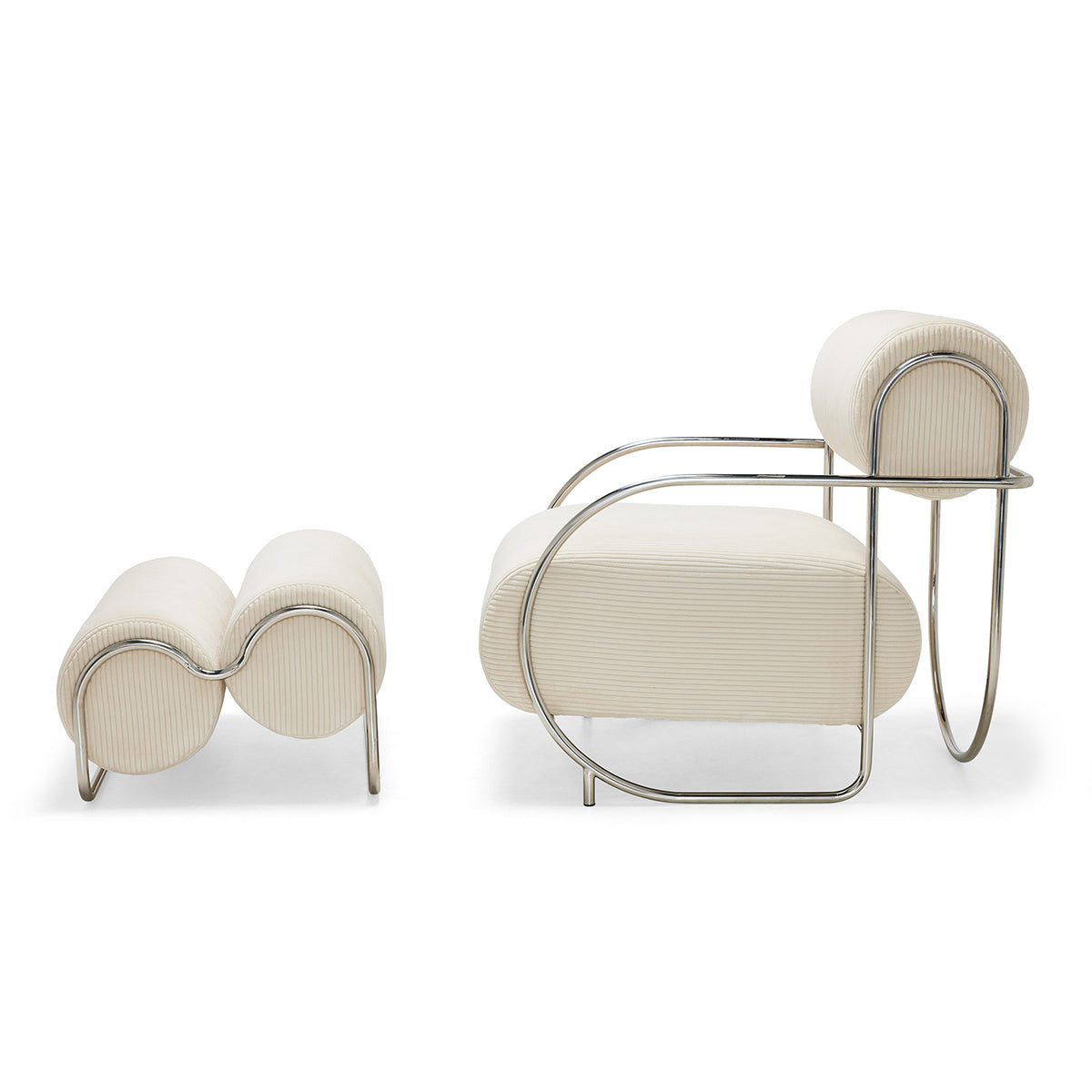 Sorrento Chromeo Armchair - Modern Accent Chair for Living Room, Bedroom & Office - Stylish & Comfortable Seating for Home Decor