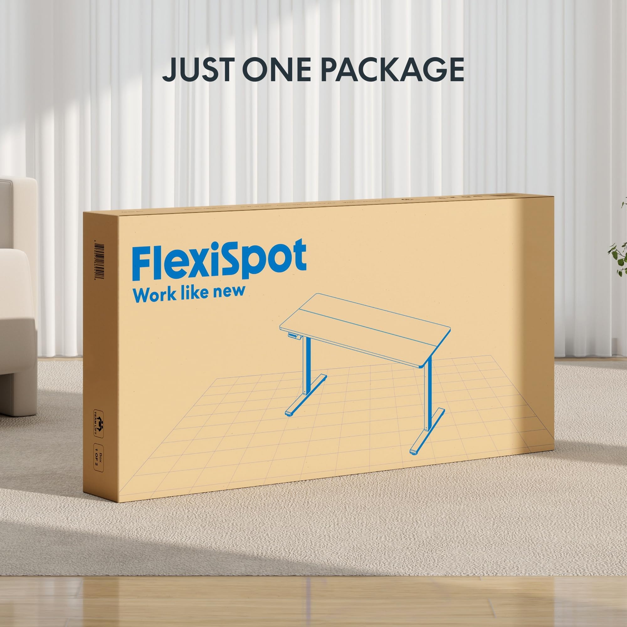 FLEXISPOT 40 x 24 Inch Adjustable Height Standing Desk - Maple Top & White Frame | Electric Sit Stand Workstation for Home Office, Gaming & Study | Ergonomic Computer Desk for Better Posture & Productivity
