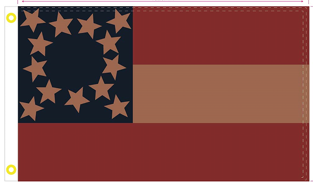 Alabama 13 Star 1st National 3'x5' Flag - Heavy Duty ROUGH TEX® 100D Polyester - Perfect for Outdoor Display, Historical Reenactments & Patriotic Decor