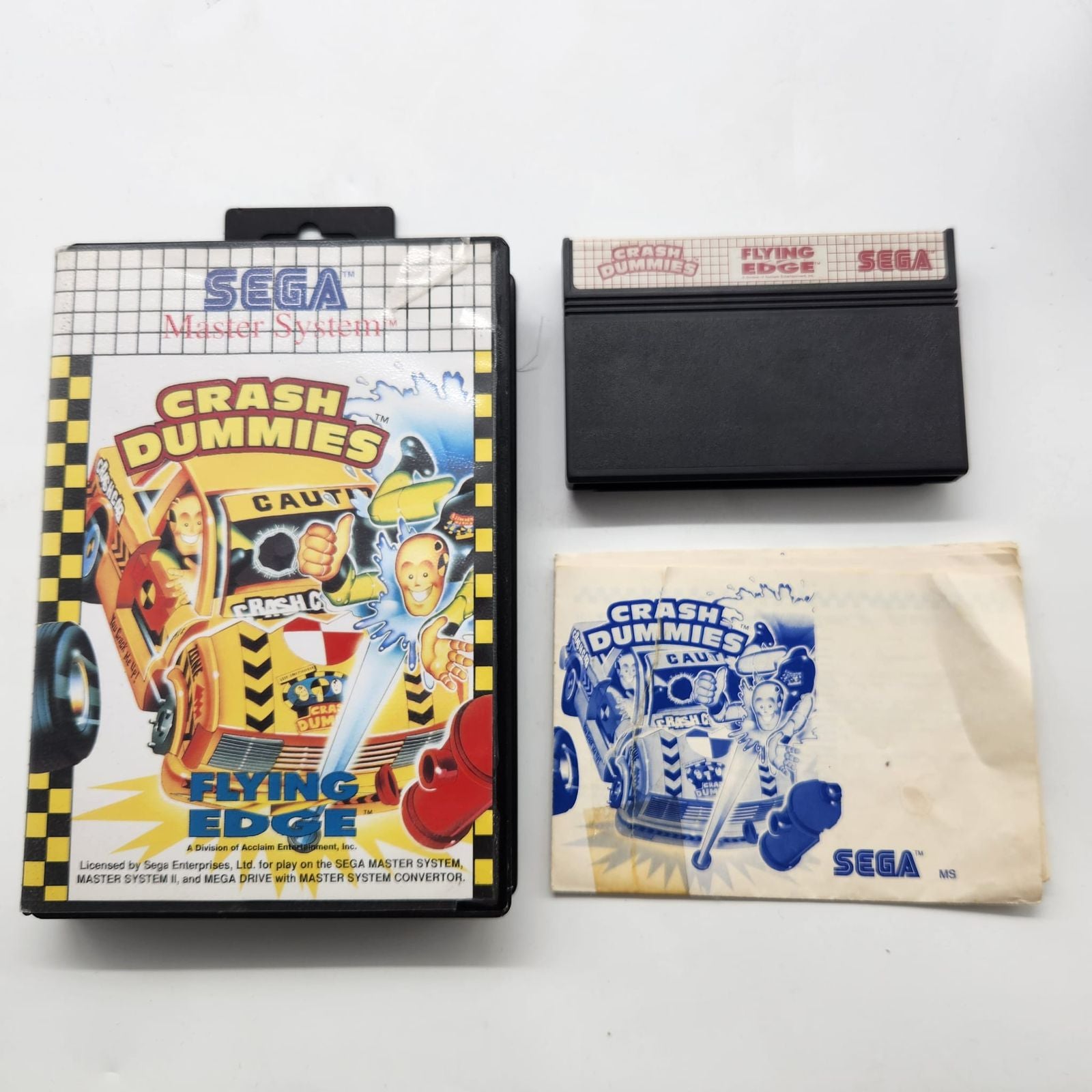 Crash Dummies Sega Master System Game with Manual - PAL Version | Retro Gaming Collectible for Sega Master System Enthusiasts | Perfect for Vintage Gaming Nights and Collector's Display