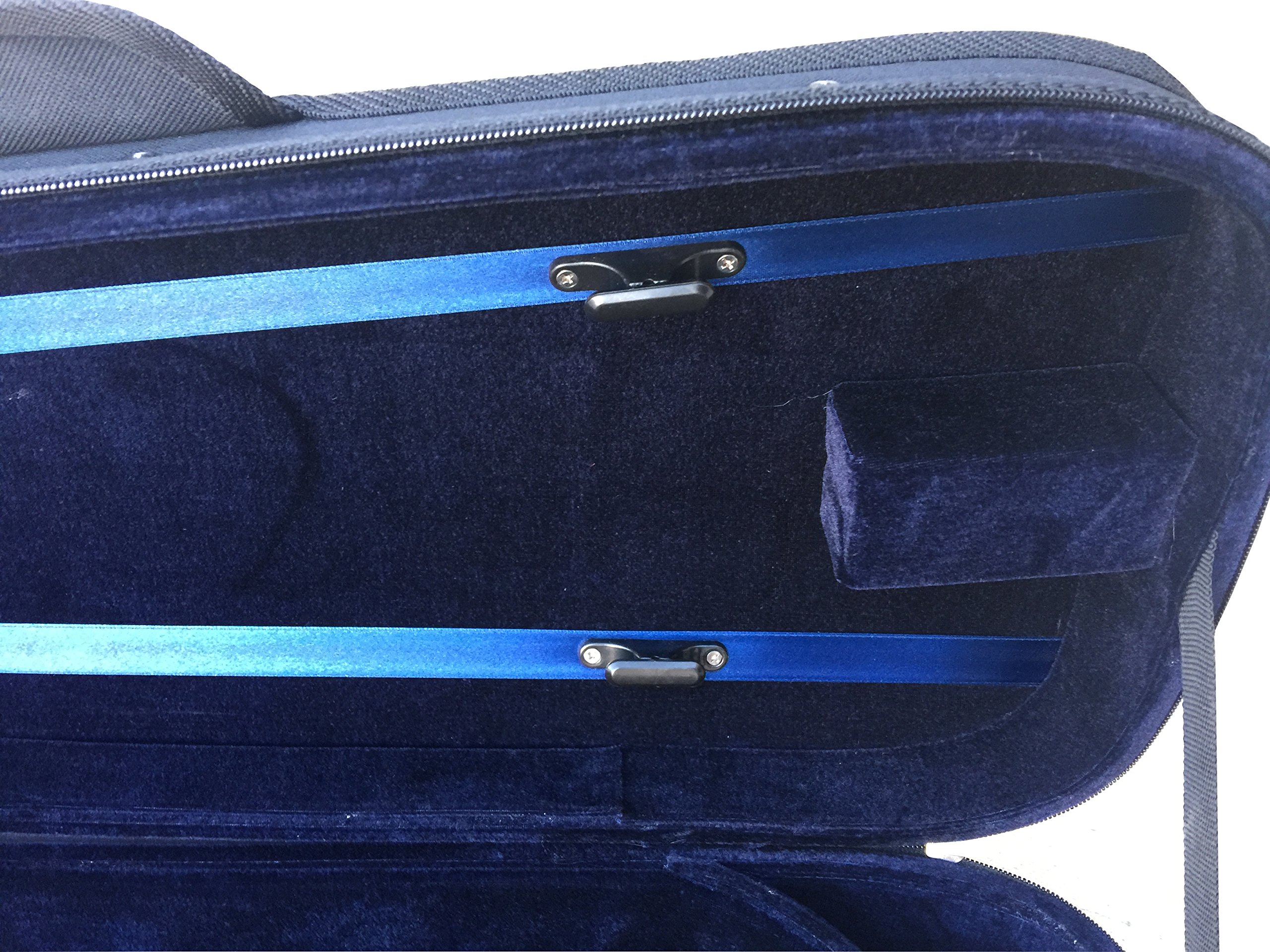 Vio Music® 3/4 Dart-Shaped Lightweight Portable Violin Case with Shoulder Rest Compartment - Perfect for Travel, School & Outdoor Practice