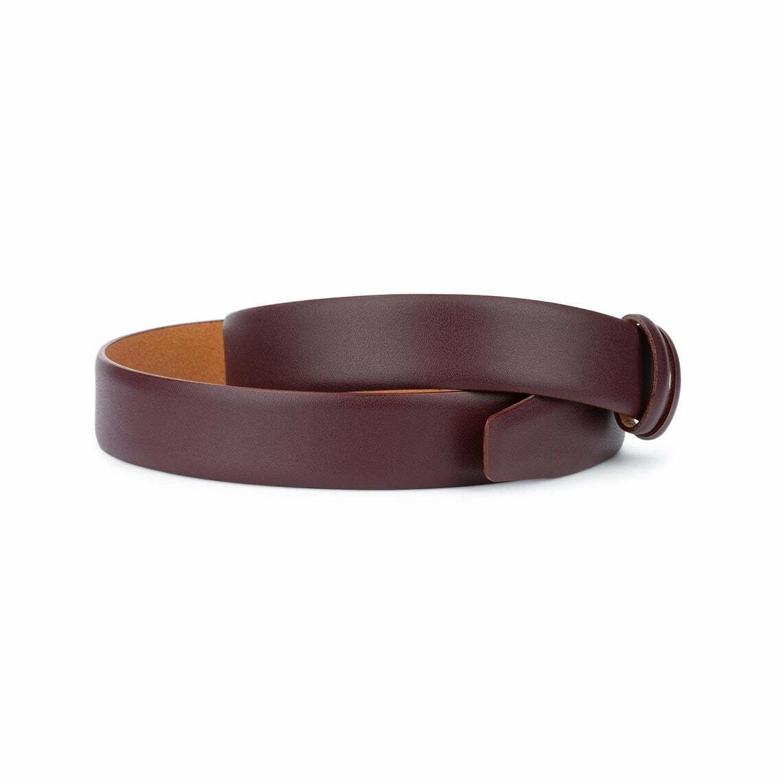 Genuine Burgundy Leather Belt Replacement Strap 35mm for Cartier Men's Belts - Premium Solid Leather Accessory for Business & Formal Occasions