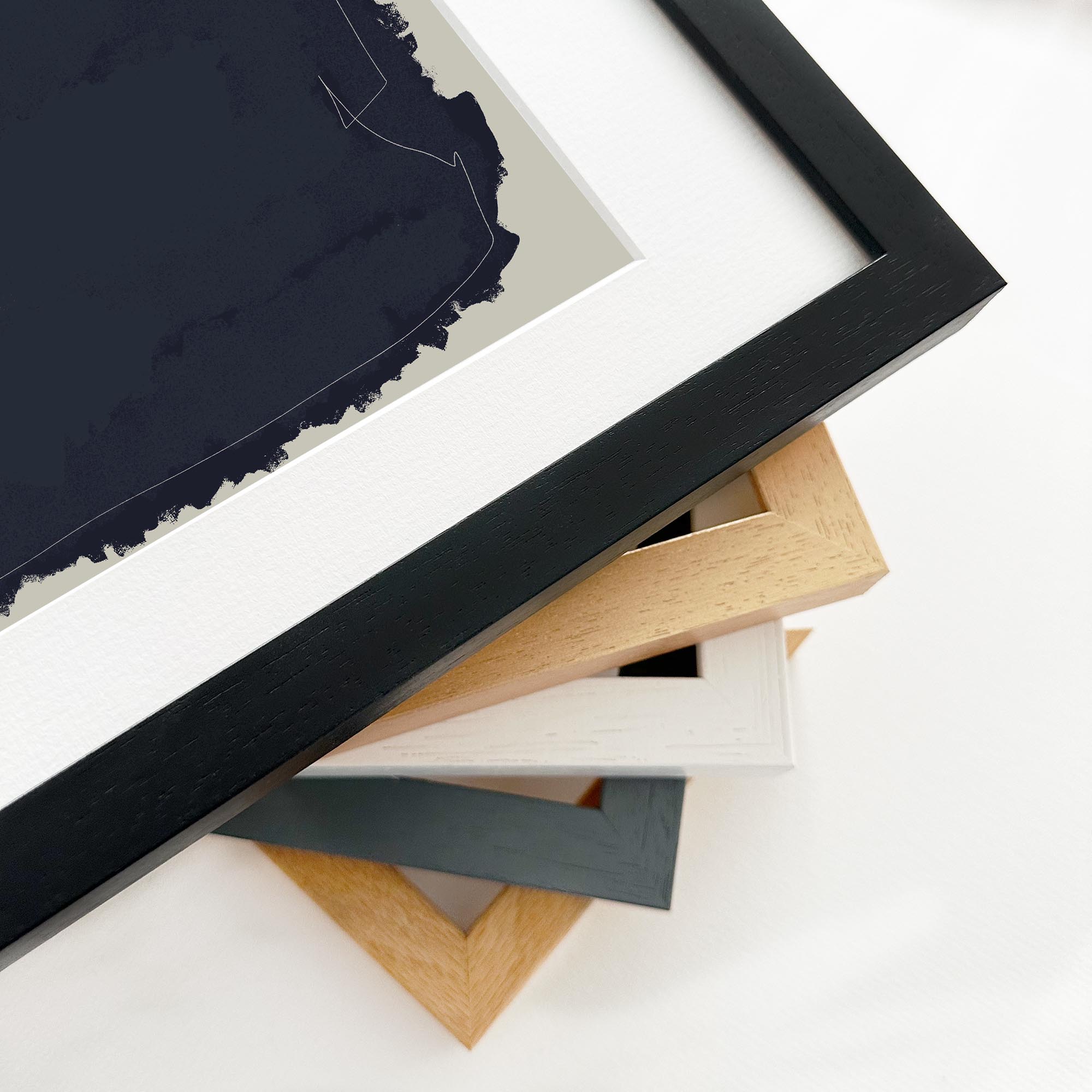 Rothko Illustrations Framed Art - Modern Abstract Wall Decor for Living Room, Bedroom & Office - Premium Canvas Print with Wooden Frame