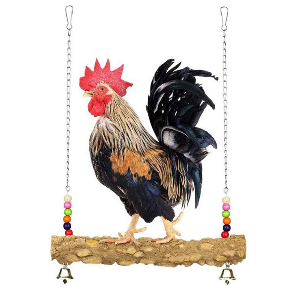 Balacoo Parrot Swing Toy - Chewable Bird Swing Stand for Parakeets, Cockatiels & Small Birds - Durable Indoor Pet Bird Toy for Biting & Play - Perfect for Birdcages & Aviaries - Great for Mental Stimulation & Exercise