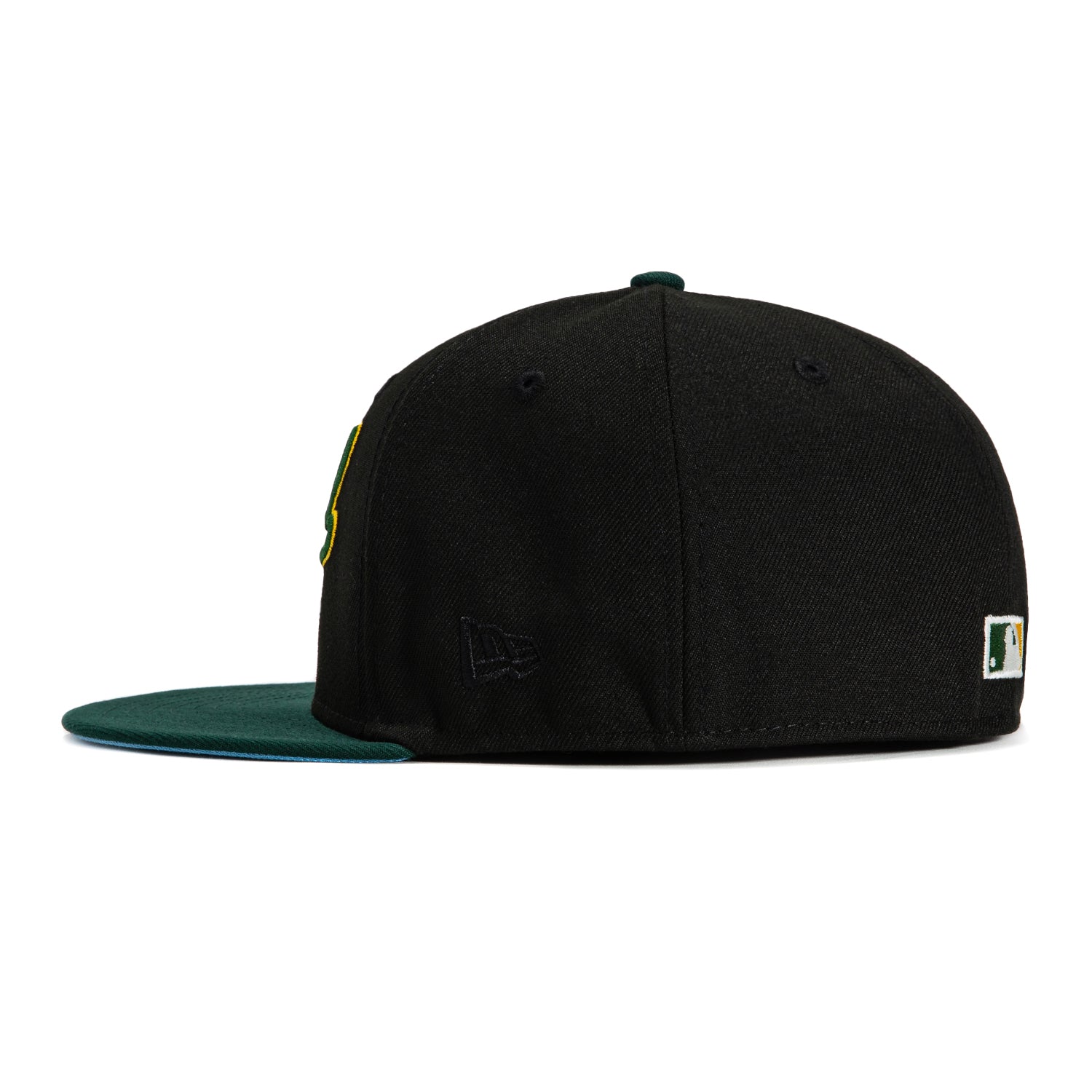 New Era 59Fifty Oakland Athletics Battle of the Bay Patch Script Hat - Black, Green & Gold Baseball Cap for Men - Perfect for Games, Fan Gear & Streetwear Fashion