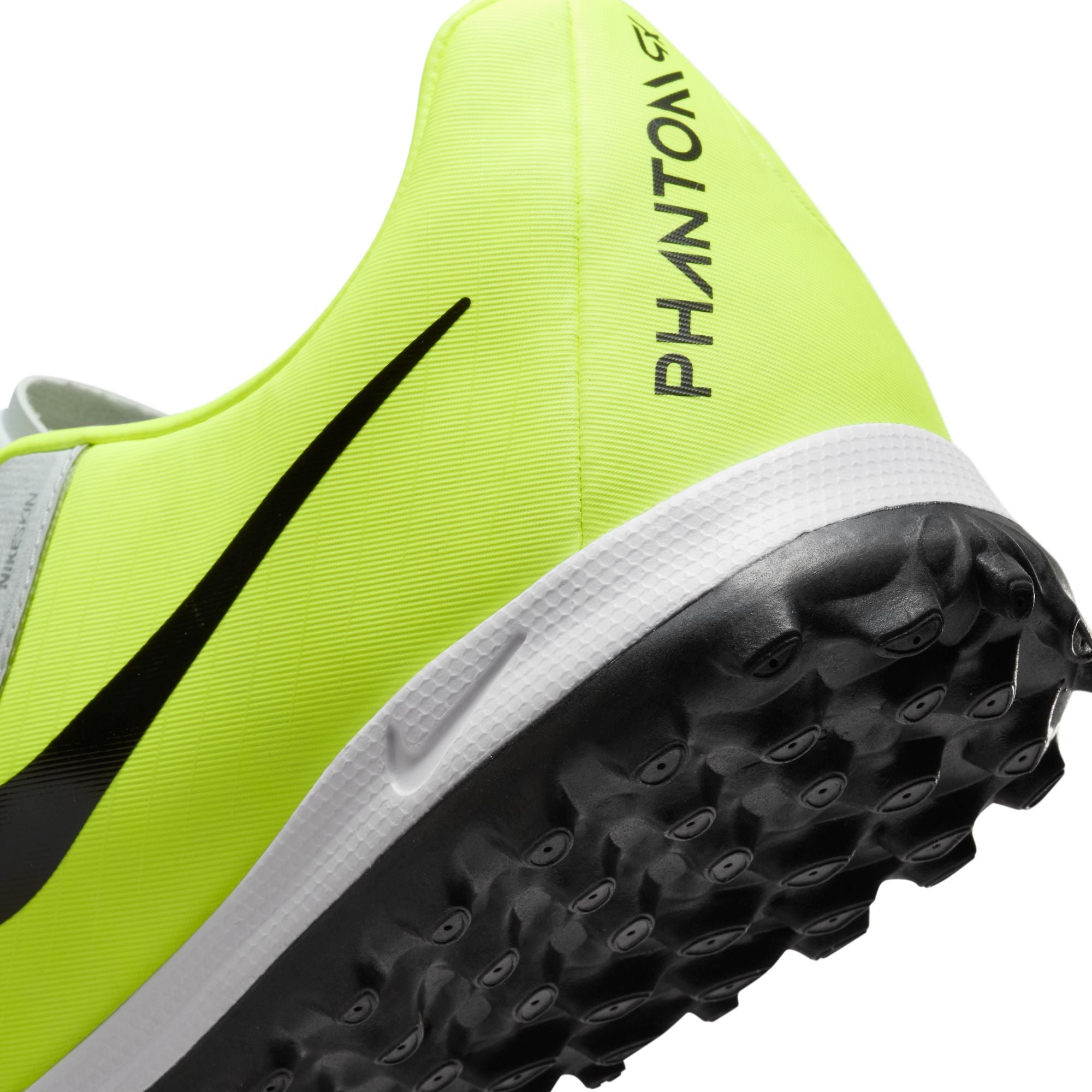Nike Phantom GX 2 Academy TF Turf Soccer Shoes for Men - Metallic Silver/Black/Volt - Artificial Grass Football Cleats for Indoor & Outdoor Training, Games, and Matches