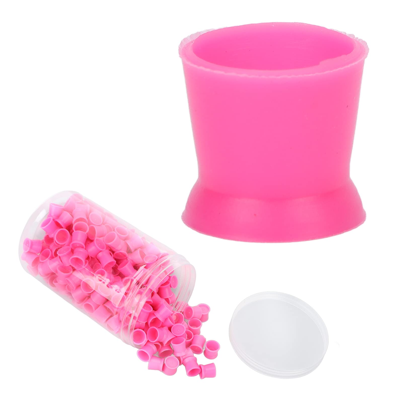 300-Piece Disposable Silicone Ink Cups for Eyebrow & Lip Tattoo Pigment - Perfect for Tattoo Artists, Microblading, and Permanent Makeup Applications