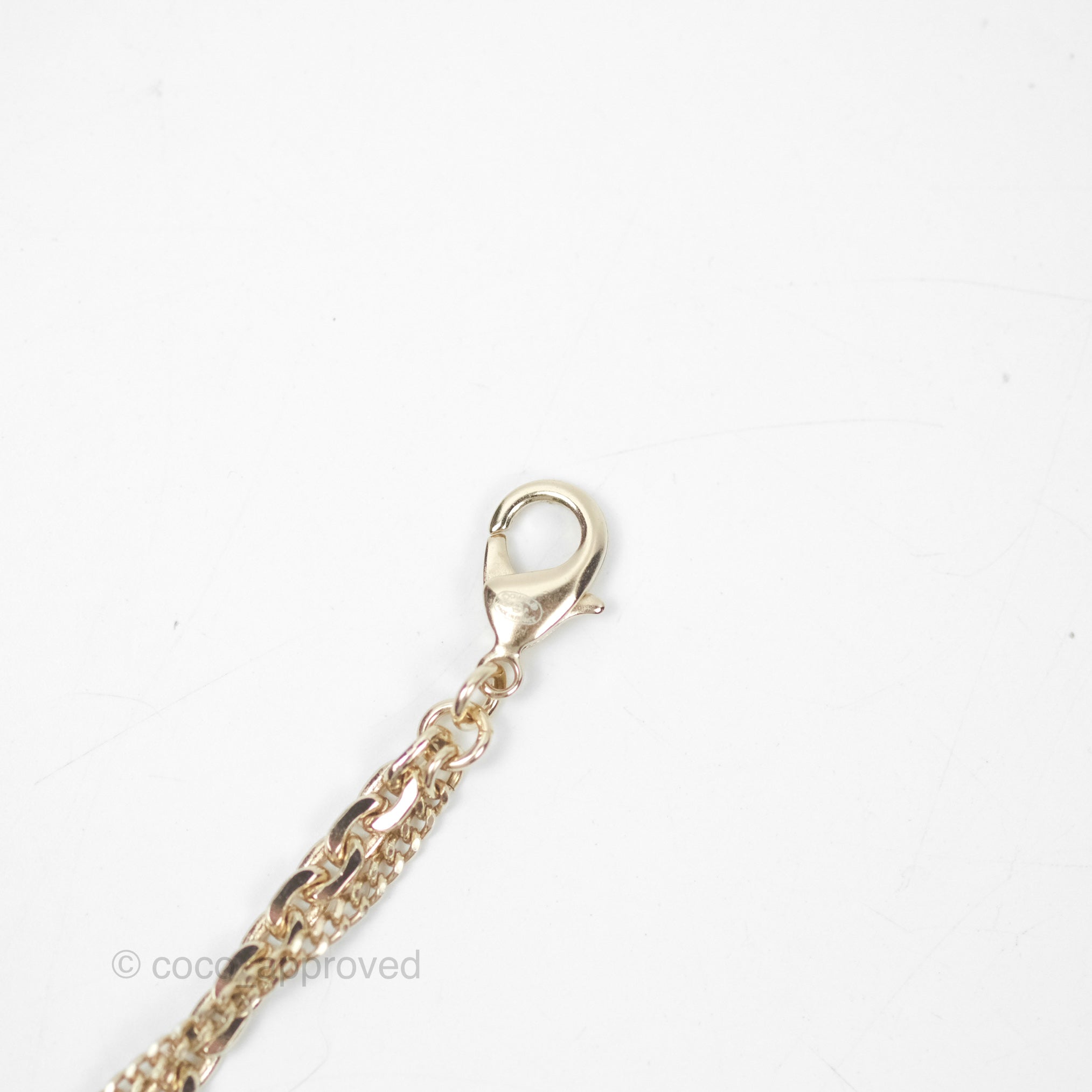 Chanel CC Crystal Necklace Gold Tone 21P - Elegant Fashion Jewelry for Women | Perfect for Parties, Weddings & Special Occasions