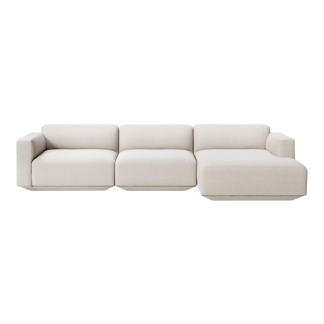 Develius Models E & F 3-Seater Sofa with Chaise Lounge - Modern Living Room Furniture for Small Spaces, Apartments & Home Theater Seating