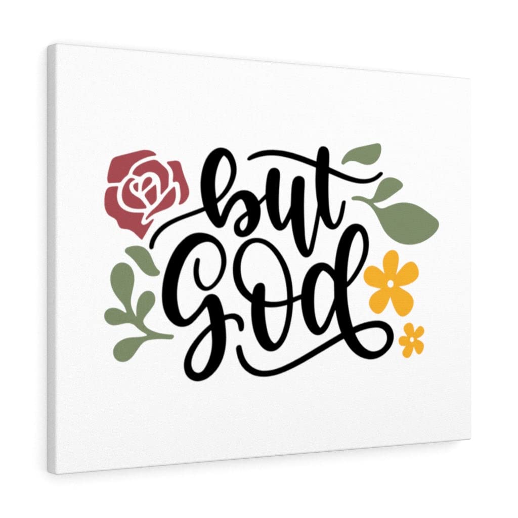 Christian Wall Art - Bible Verse Print 'But God' Scripture Decor - Ready to Hang Inspirational Gift for Home, Church & Office - Express Your Love with Faith-Based Home Decor