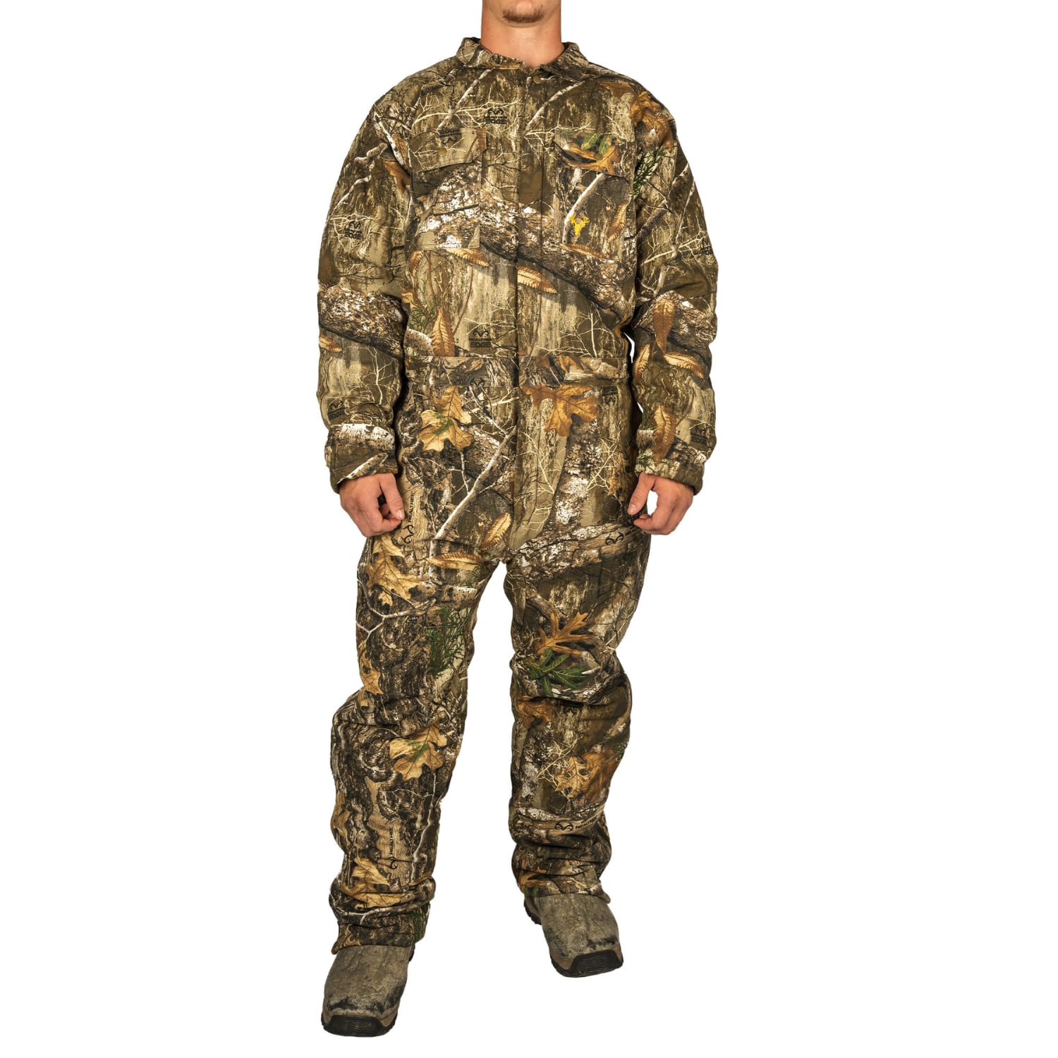 Men's Insulated Camo Hunting Coveralls - Waterproof Cold Weather One-Piece Jumpsuit for Outdoor Activities | Perfect for Winter Hunting, Fishing & Snow Work