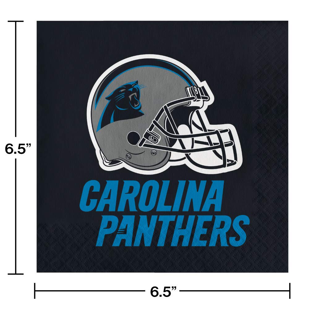 Carolina Panthers NFL Game Day Party Supplies Kit - Includes Plates, Cups, Napkins & More for 8 Guests - Perfect for Football Tailgates, Home Gatherings & Super Bowl Parties